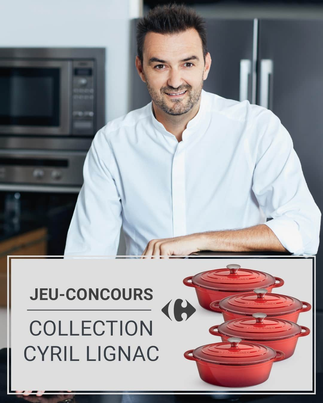 Carrefour Franceさんのインスタグラム写真 - (Carrefour FranceInstagram)「[JEU CONCOURS] Tentez de gagner 4 cocottes de cuisine en fonte de la gamme Cyril Lignac d'une valeur de 159,90€ chacune et surprenez vos invités avec de bons petits plats mijotés 😋 Qui seront vos premiers convives ? 😉  Pour participer, c’est très simple :  ❤️ Likez et commentez ce post sans oublier le hashtag #MerciCyril (plusieurs commentaires possibles) 🍀 2 participants seront tirés au sort parmi les commentaires le 1er mars ! 👉 En attendant, retrouvez toute la collection Cyril Lignac dans vos magasins Carrefour et Carrefour Market.  #carrefour #jeuconcours #cyrillignac #cuisine #toutpourbienmanger」2月20日 18時01分 - carrefourfrance