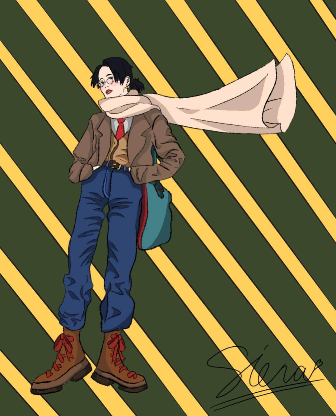 蘭舞ゆうさんのインスタグラム写真 - (蘭舞ゆうInstagram)「Marco Pagot × Ranma 私の愛するものをまとめてくれたみたい。 服の感じと私の雰囲気とが混ざり合ってるよね〜 嬉しい‼︎ ありがとう☺︎☺︎☺︎  #korean#japan#2021#ranma#actor#vintage#illustration#옷스타그램#옷코디#빈티지#일상스타그램#데일리룩#스트릿패션#紅の豚」2月20日 19時30分 - ranma_yu