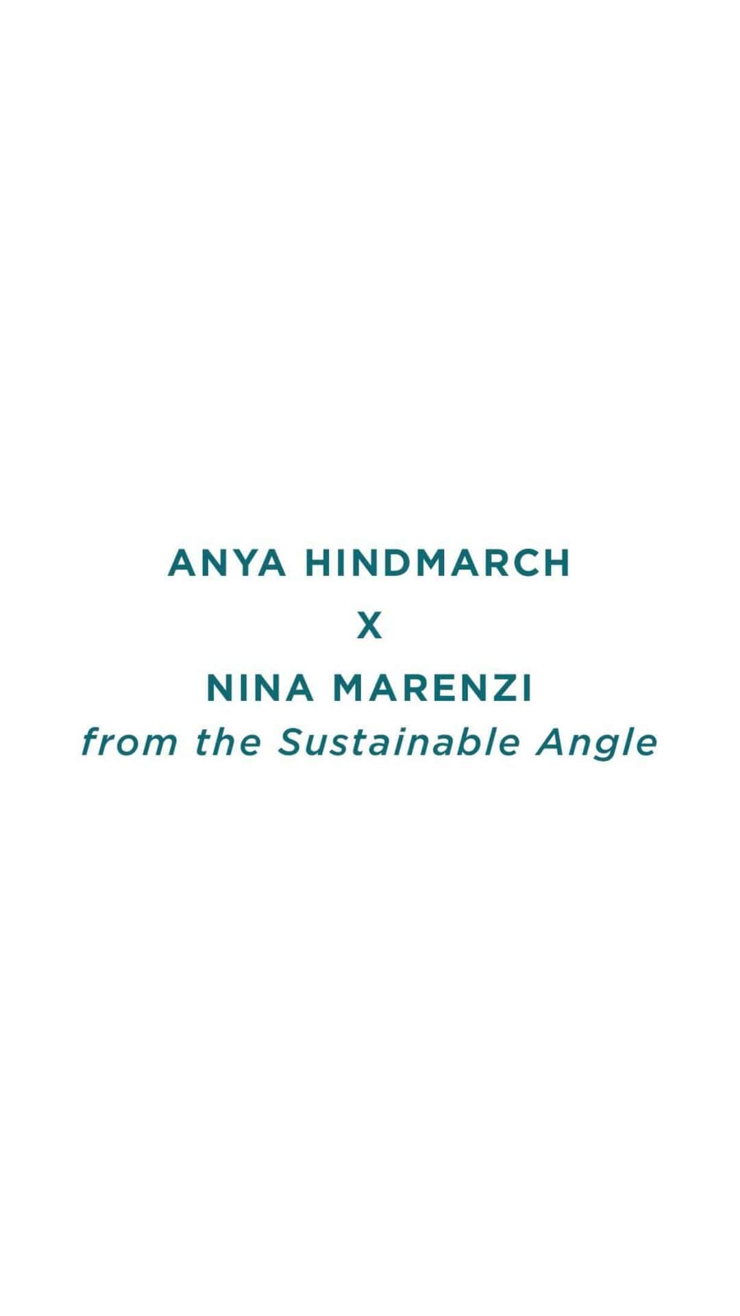 のインスタグラム：「As the founder of @TheSustainableAngle, Nina was a generous help in our #IAmAPlasticBag project, which we are celebrating this week 1 year on. Nina started the #FutureFabricsExpo, to show the innovation in fabrics and its importance to the fashion industry. We speak about how the best ideas are often very obvious and her latest fabric discovery. Happy weekend! ♥️ Anya」