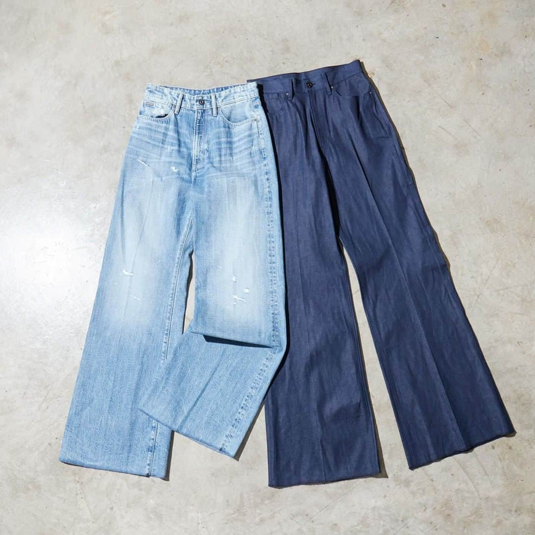 G-Star RAW Japanさんのインスタグラム写真 - (G-Star RAW JapanInstagram)「【DECK JEANS】  18世紀後半の船乗りから着想を得たウィメンズの新作ジーンズは、裾にかけてワイドに広がるデザインが特徴。腰回りに滑らかにフィットし、スタイルアップが叶う一本。 ・ ■DECK ULTRA HIGH WIDE LEG JEANS カラー：SUN FADED ICE FOG DESTROYED No. D19058-B988-C275 ・ カラー：RAW DENIM No. D19058-9657-001 ・ ・ ・ #GStarRAW #GStarRAWjapan #HardcoreDenim #denim #sustainable #ジースターロゥ #デニム #サステナブル #オーガニックコットン #ワイドパンツ  #ハイウエストパンツ  #new #newarrivals」2月20日 20時00分 - gstarraw_jp