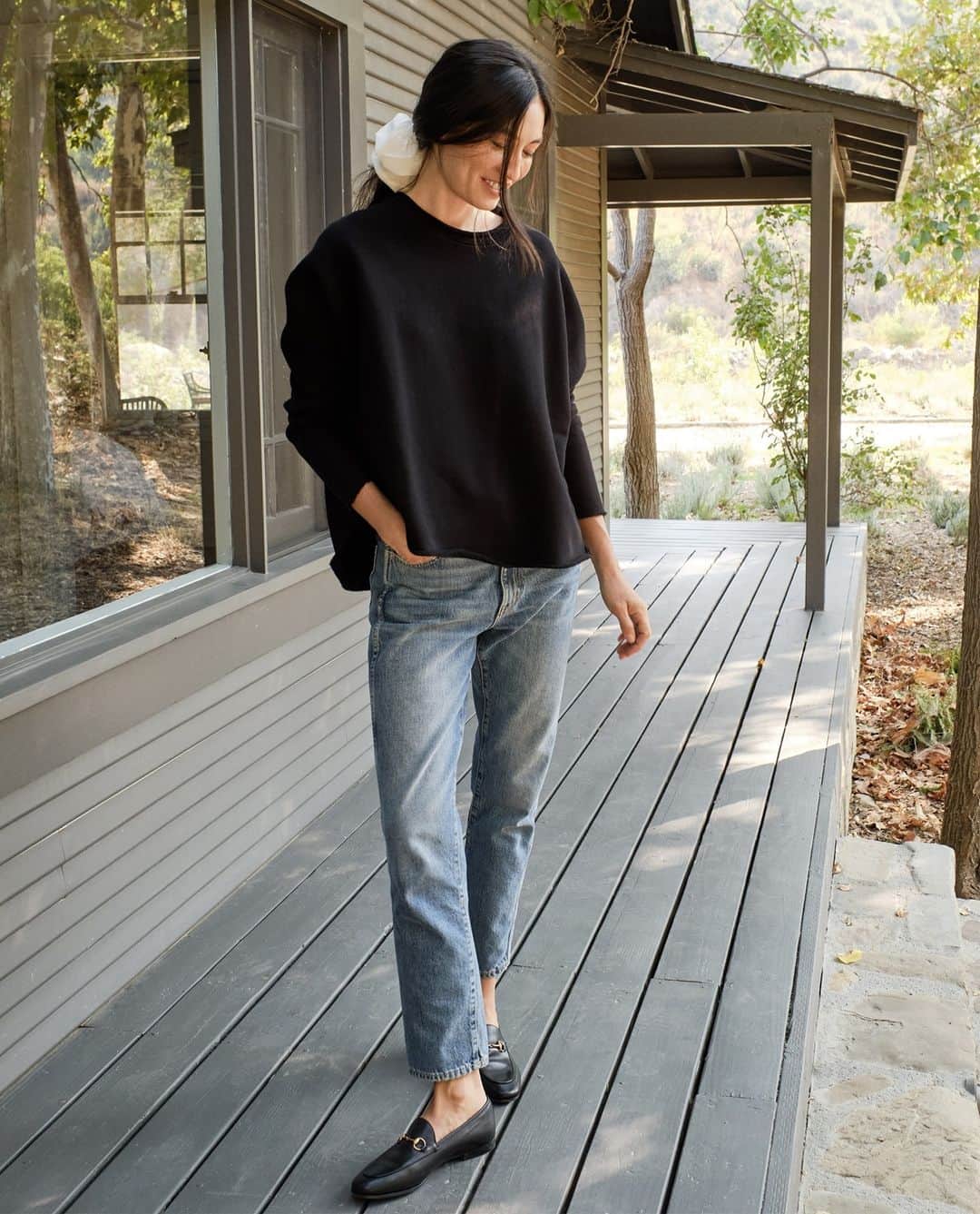 フランク&アイリーンのインスタグラム：「"Sleeves are fitted, but the body is super flowy. I'd wear it every day if I could :)" -Erin N. #FrankandEileen」