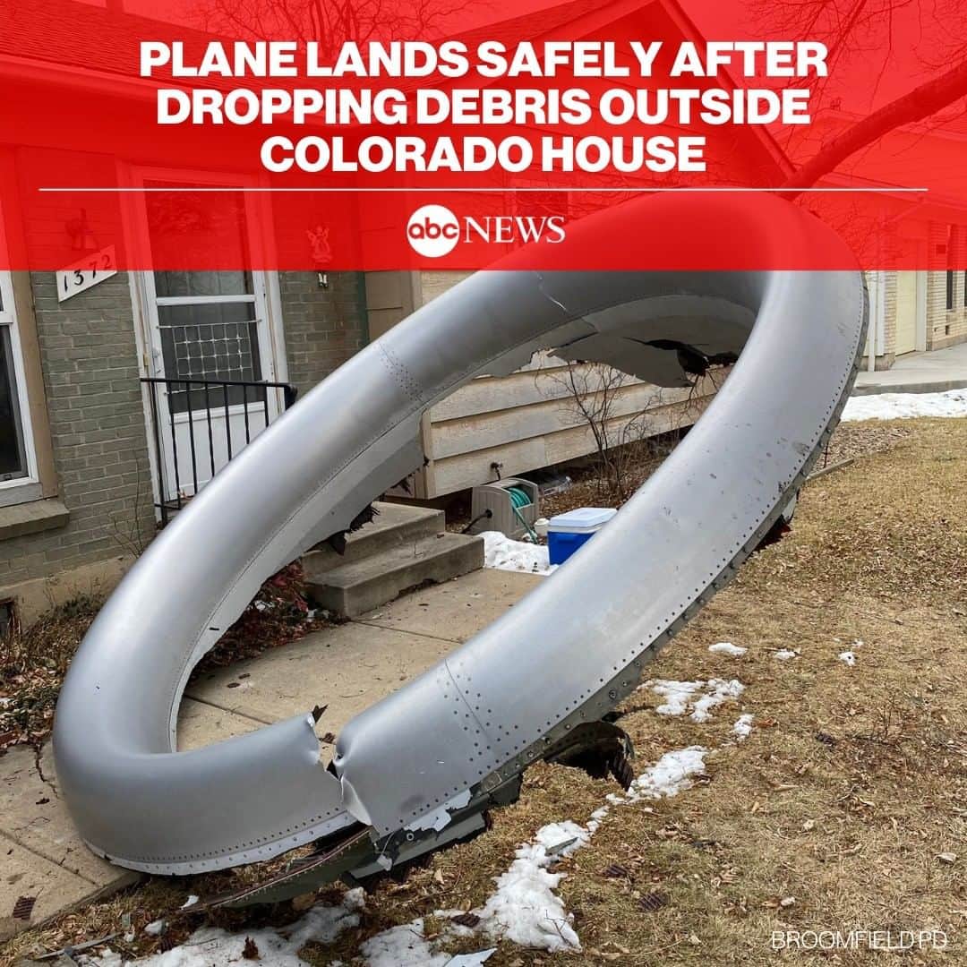 ABC Newsさんのインスタグラム写真 - (ABC NewsInstagram)「A plane flying over Broomfield, Colorado, dropped debris in several locations after suffering engine trouble Saturday, said Broomfield police. No injuries have been reported, police said. #planes #accident #usa」2月21日 6時28分 - abcnews