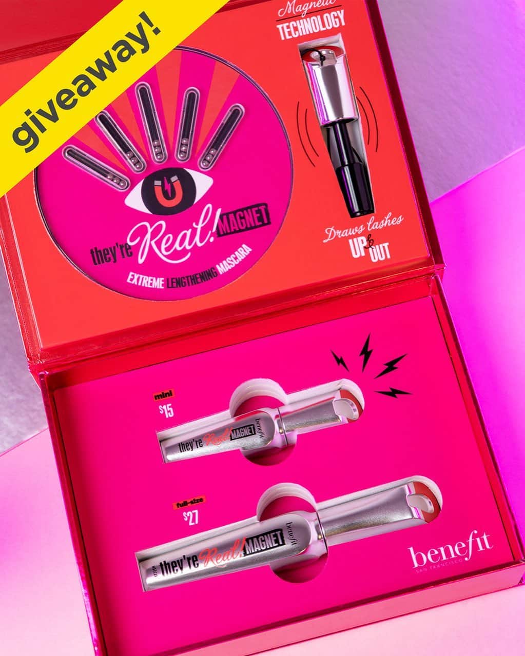 Benefit Cosmeticsさんのインスタグラム写真 - (Benefit CosmeticsInstagram)「🔥 WIN OUR NEWEST LAUNCH! 🔥 We have EIGHT They’re Real Magnet Mascara PR boxes ready to land on YOUR doorstep! To enter: ⚡️ FOLLOW @benefitcosmetics ⚡️ LIKE this post ⚡️ TAG 3 BFFs ⚡️ EXTRA ENTRIES: comment a 🧲 on our most recent posts, OR share this giveaway post on your IG Stories, tagging us! 🥰 Good luck! Giveaway ends February 22, 2021 at 11:59pm PST and open to US residents age 18+ 📝 Rules: bit.ly/magnetprsend」2月21日 6時47分 - benefitcosmetics