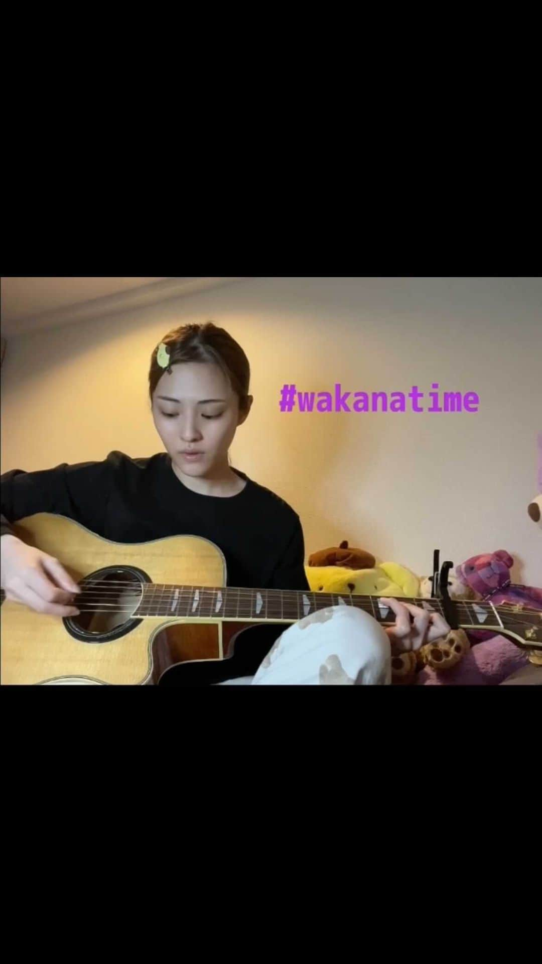 若菜のインスタグラム：「コード間違えたりしてるところはすいませんm(__)m  #wakanatime #music #cover #あいみょん #マリーゴールド #弾き語り」