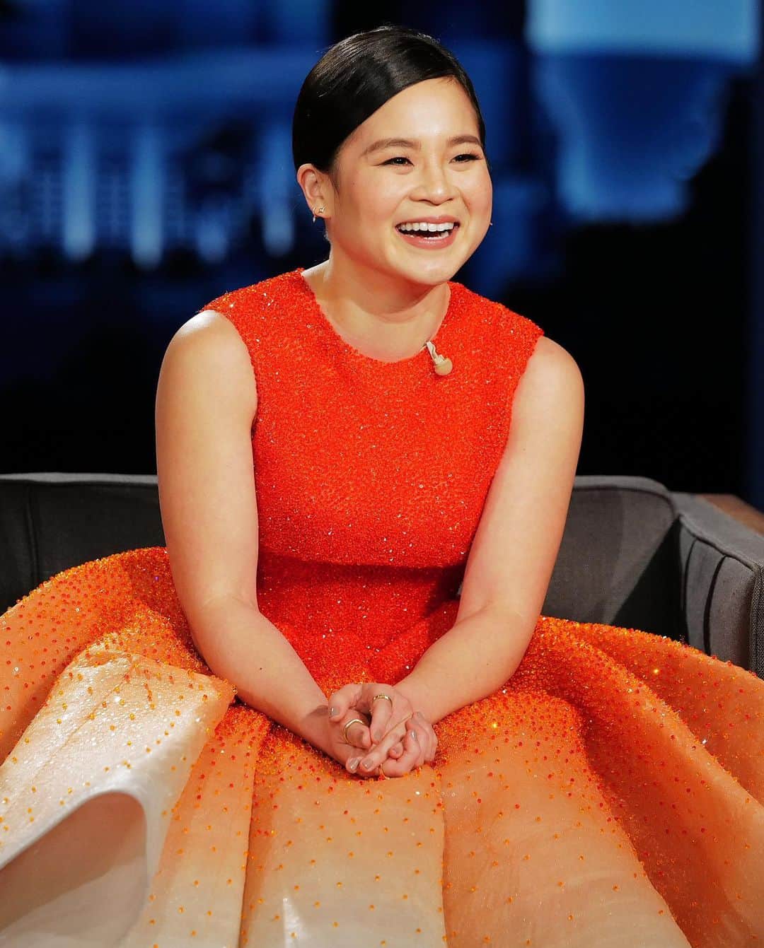 Just Jaredさんのインスタグラム写真 - (Just JaredInstagram)「Kelly Marie Tran looked like a real-life princess in her @michael5inco dress while talking about her new movie @disneyraya on Jimmy Kimmel Live this week #KellyMarieTran #MichaelCinco Photos: ABC」2月21日 7時16分 - justjared