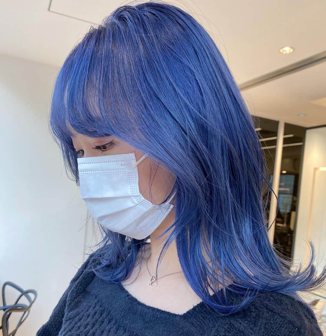 NASUさんのインスタグラム写真 - (NASUInstagram)「#nasupcolor imageは　iuちゃんBlue🪡　@dlwlrma  地毛から2回ブリーチ🤍」2月20日 22時32分 - nasup