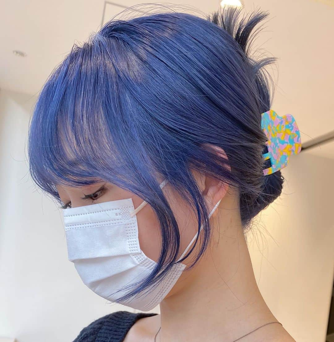 NASUさんのインスタグラム写真 - (NASUInstagram)「#nasupcolor imageは　iuちゃんBlue🪡　@dlwlrma  地毛から2回ブリーチ🤍」2月20日 22時32分 - nasup