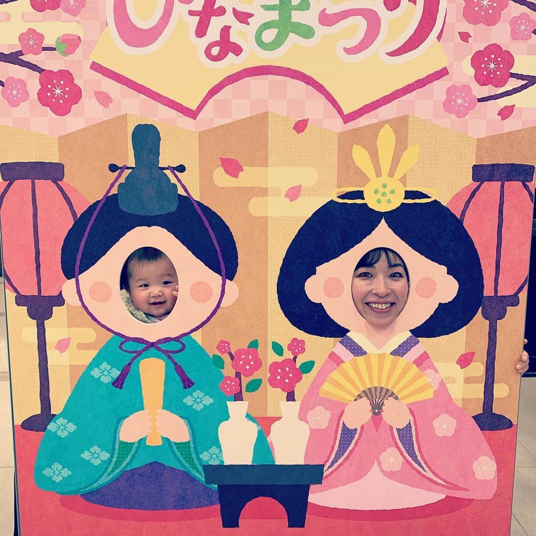 SATOKOさんのインスタグラム写真 - (SATOKOInstagram)「#顔ハメパネル #ひな祭り 顔のはめ方2人とも若干間違っとんな」2月20日 23時40分 - fc_satoko