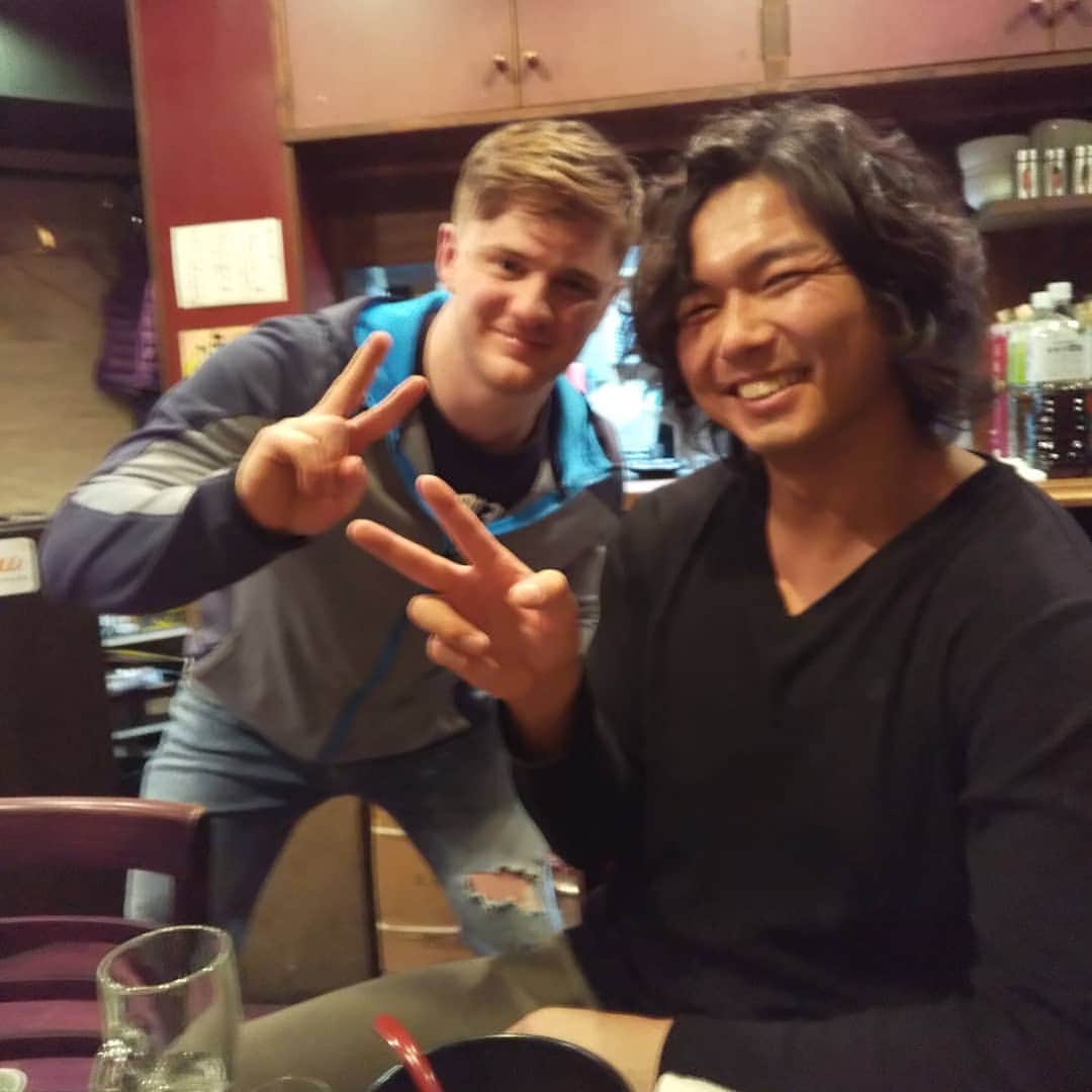 TAJIRIのインスタグラム：「we drunk.#ajpw #jakelee #franchescoakira #tajiri #nagoya」
