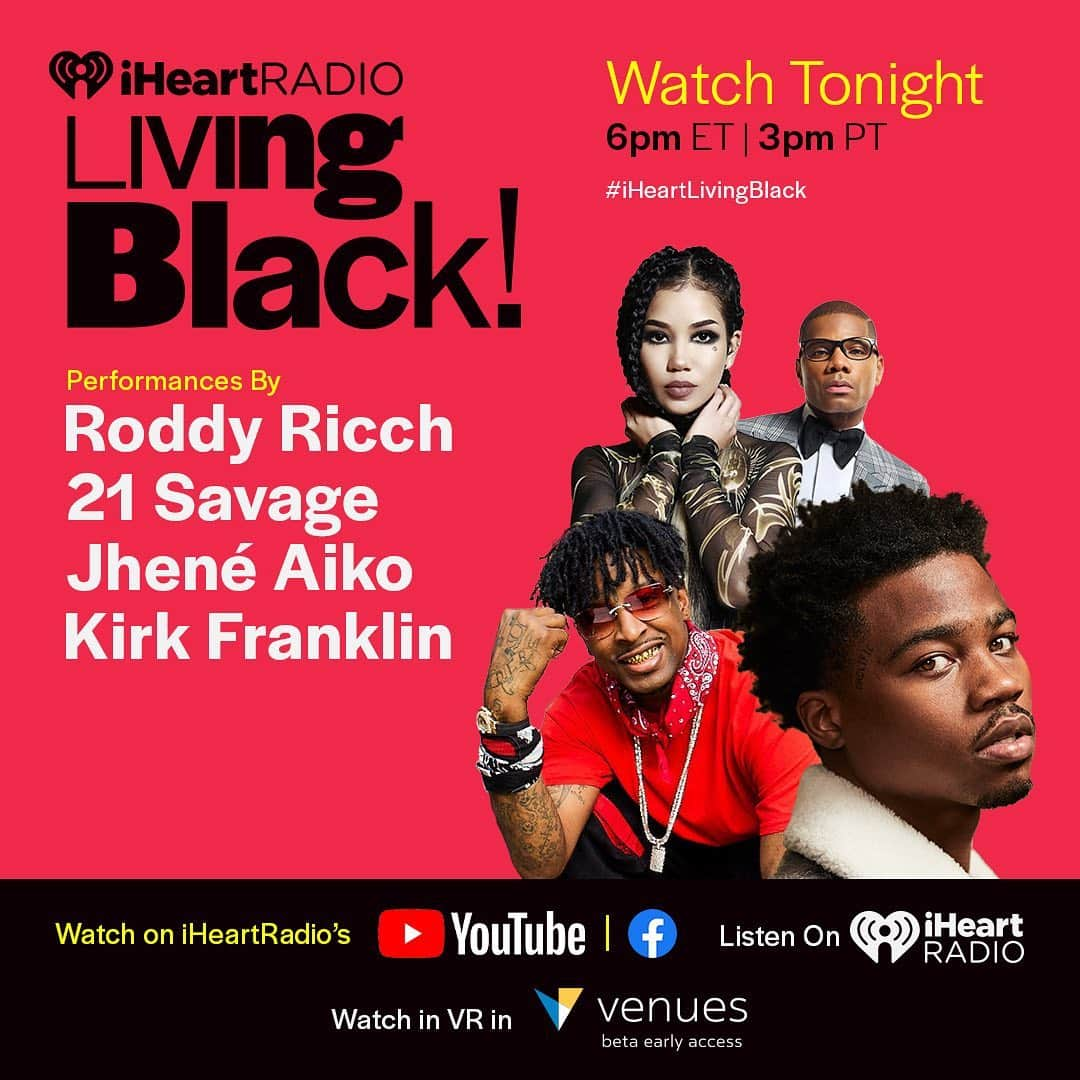 DJ Selfさんのインスタグラム写真 - (DJ SelfInstagram)「#iHeartLivingBlack  : TONIGHT we’re about to make a movie with our iHeartRadio Living Black! Check out performances by Roddy Ricch, 21 Savage, Jhené Aiko and Kirk Franklin on @iHeartRadio and on #iHeartRadio Facebook and YouTube page! #iHeartLivingBlack https://www.iheart.com/livingblack/」2月21日 1時34分 - djself