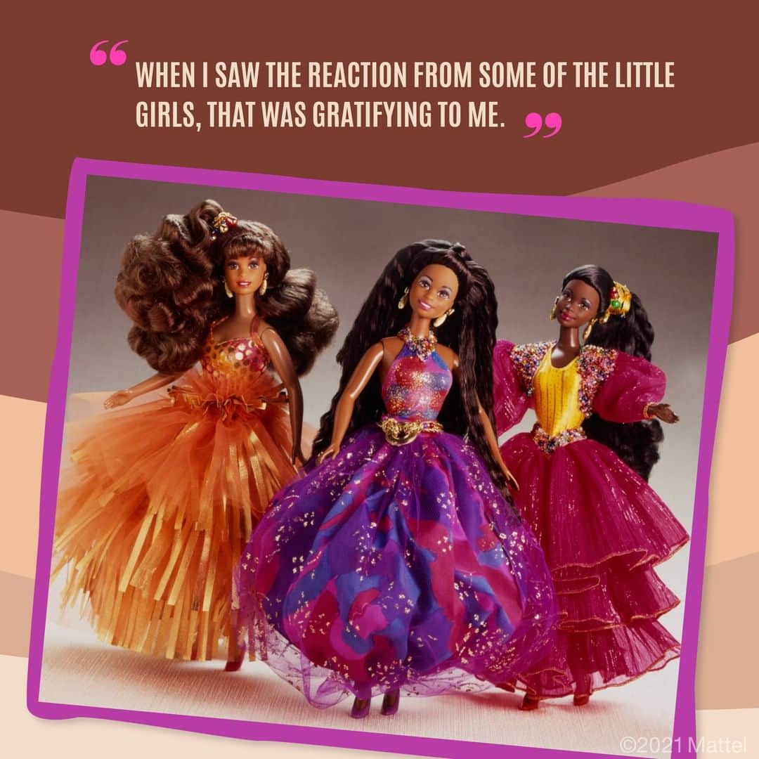 バービーさんのインスタグラム写真 - (バービーInstagram)「In 1980, Black #Barbie was created by Kitty Black Perkins, becoming the first fashion doll of her kind. Swipe to see the legendary designer share the incredible culture and influences that fueled her most memorable creations. #BlackHistoryMonth」2月21日 2時00分 - barbie