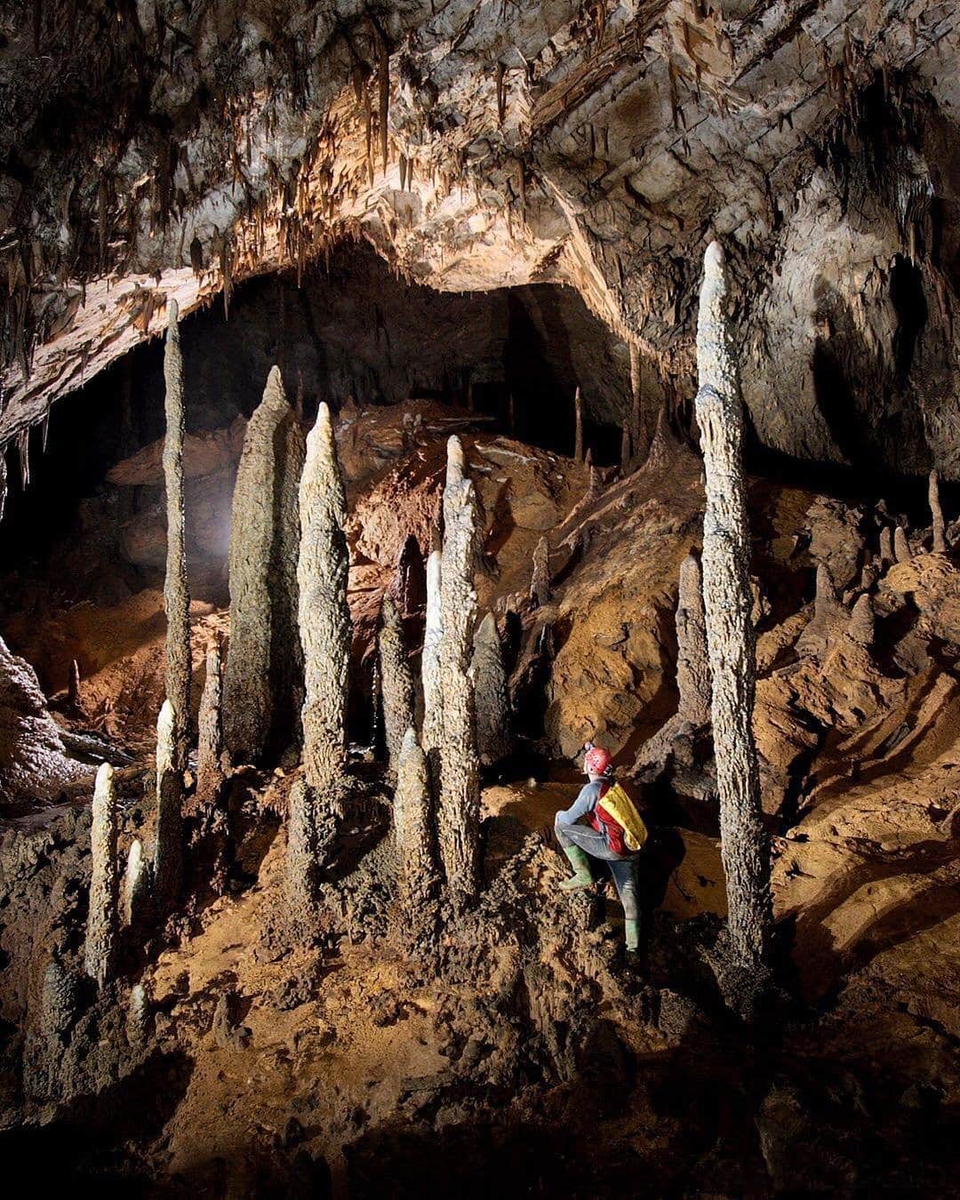 National Geographic Travelさんのインスタグラム写真 - (National Geographic TravelInstagram)「Photo by Robbie Shone @shonephoto / For decades scientific research has been active throughout the giant caves of Sarawak, Borneo, to improve our understanding of the present-day geochemistry from the rainwater through to the caves. This information is important for interpreting the climate records in the stalagmites. Similar to trees, stalagmites (pictured) often contain annual growth layers, which record small variations in the hydrology. They provide unique records of past climate change over thousands of years.」2月21日 16時40分 - natgeotravel