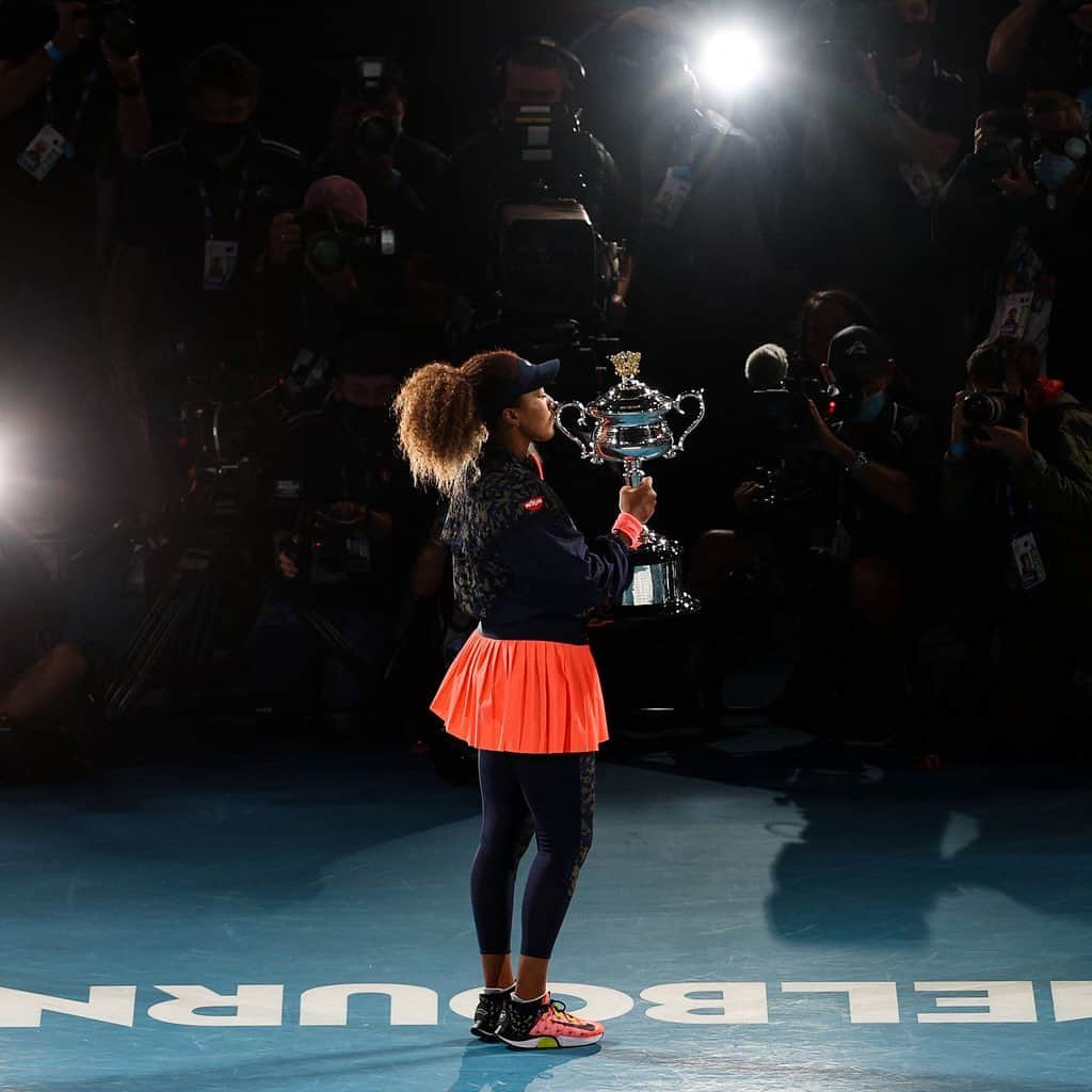 TIME Magazineさんのインスタグラム写真 - (TIME MagazineInstagram)「With her win against Jennifer Brady at the Australian Open in Melbourne on Feb. 20, @naomiosaka joins Monica Seles and Roger Federer as the only tennis players to win each of their first four Grand Slam finals in the Open Era, @espn reports. "You don't go into a final wanting to be the runner-up," said Osaka, 23, according to @apnews. "For me, I feel like every opportunity that I play a Slam is an opportunity to win a Slam.” Only two active women own more trophies, the Associated Press adds: Serena Williams, with 23, and her sister, Venus, with seven. Photograph by @lukehemer—Tennis Australia/@afpphoto/@gettyimages」2月21日 8時52分 - time