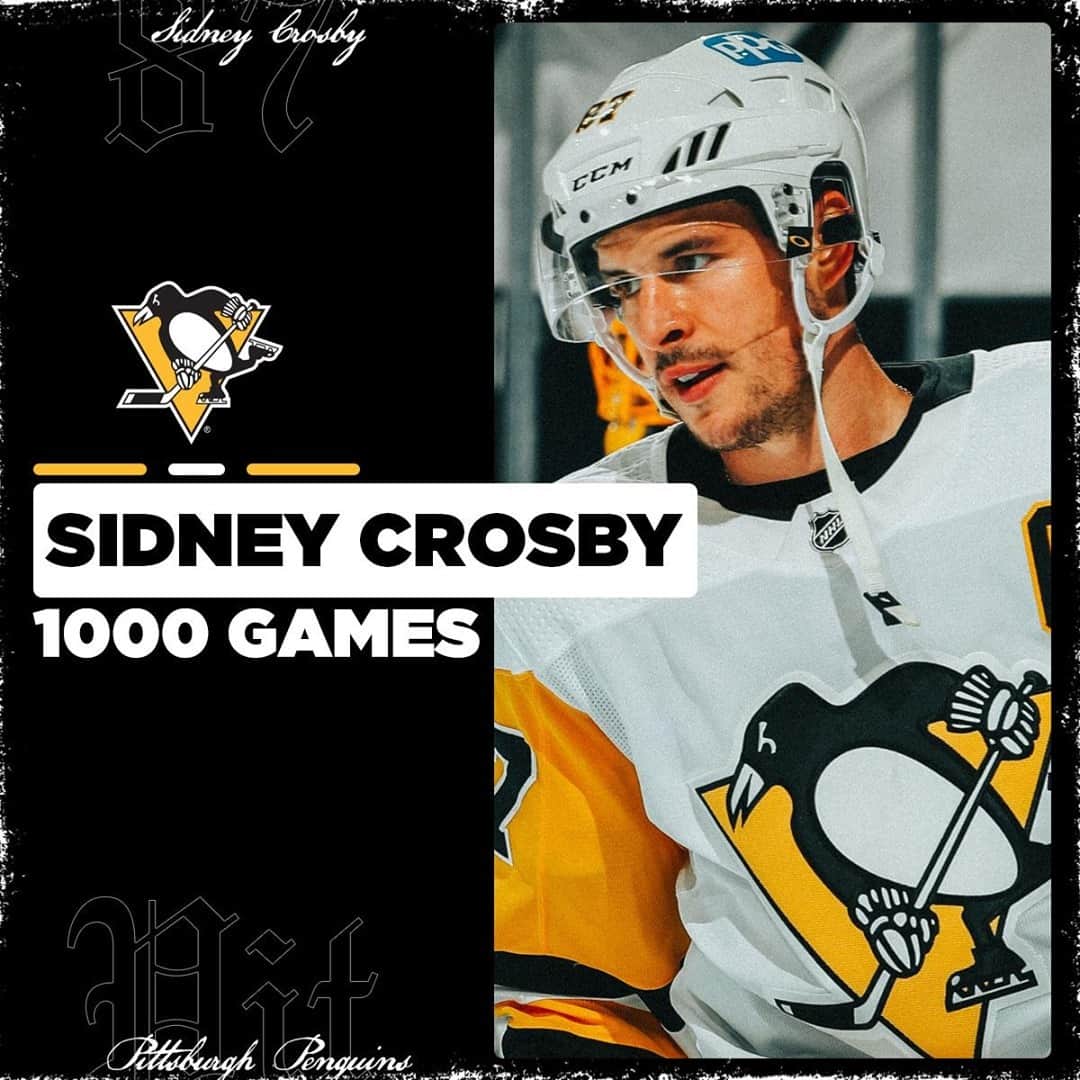 NHLさんのインスタグラム写真 - (NHLInstagram)「Career game No. 1️⃣,0️⃣0️⃣0️⃣ for Sidney Crosby.  He enters play tonight with 1,276 points. 🔥」2月21日 9時17分 - nhl
