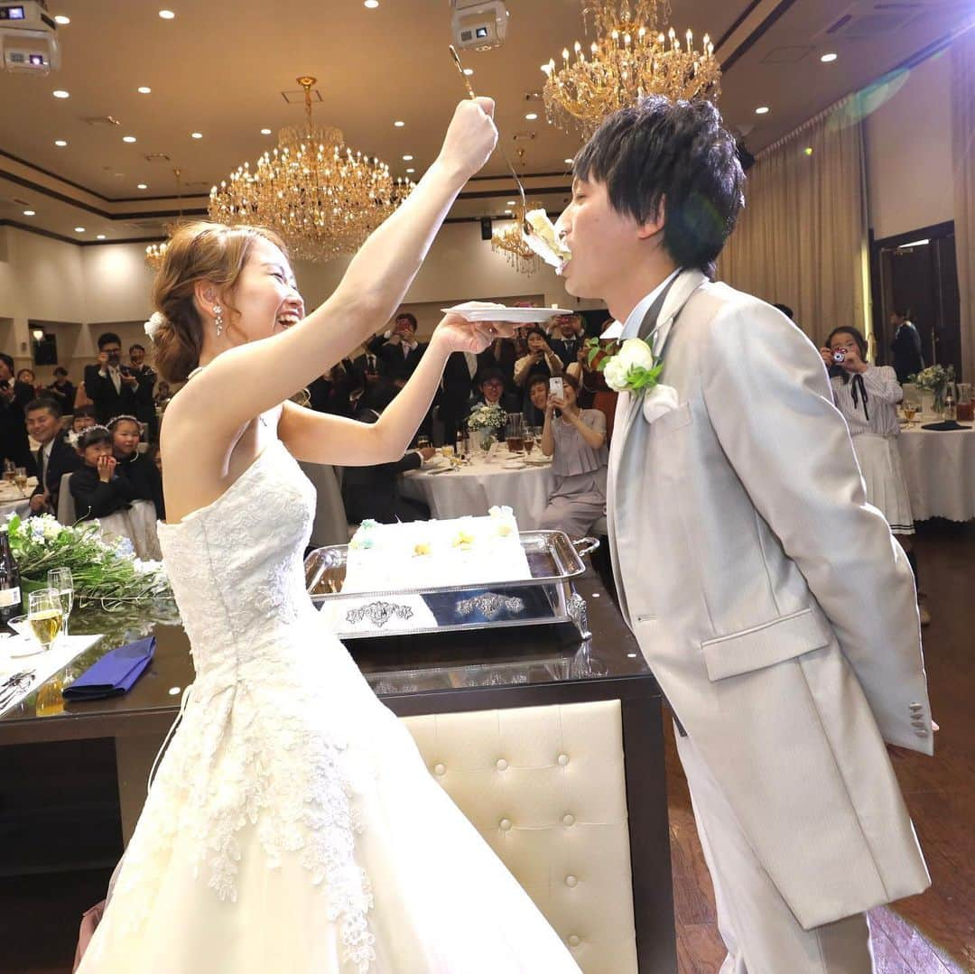 ティアラガーデンズ伊勢崎さんのインスタグラム写真 - (ティアラガーデンズ伊勢崎Instagram)「結婚式の定番、#ケーキ入刀&#ファーストバイト  食べる物に困りませんように と願いを込めて行うセレモニーです。  ご新婦様からご新郎様へのファーストバイトは、 愛情たっぷりの特大なひと口で💕  #結婚 #結婚式 #ウエディング #wedding  #幸せ花嫁 #卒花嫁 #卒花嫁レポ #ティアラ婚レポ #ティアラガーデンズ伊勢崎 #群馬 #伊勢崎 #結婚式場 #群馬結婚式場#伊勢崎結婚式場#結婚式場探し #ブライダルフェア #結婚式準備 #プレ花嫁#全国のプレ花嫁さんと繋がりたい#群馬花嫁#埼玉花嫁#披露宴演出 #ウェディングケーキ」2月21日 10時55分 - tiara_gardens.isesaki