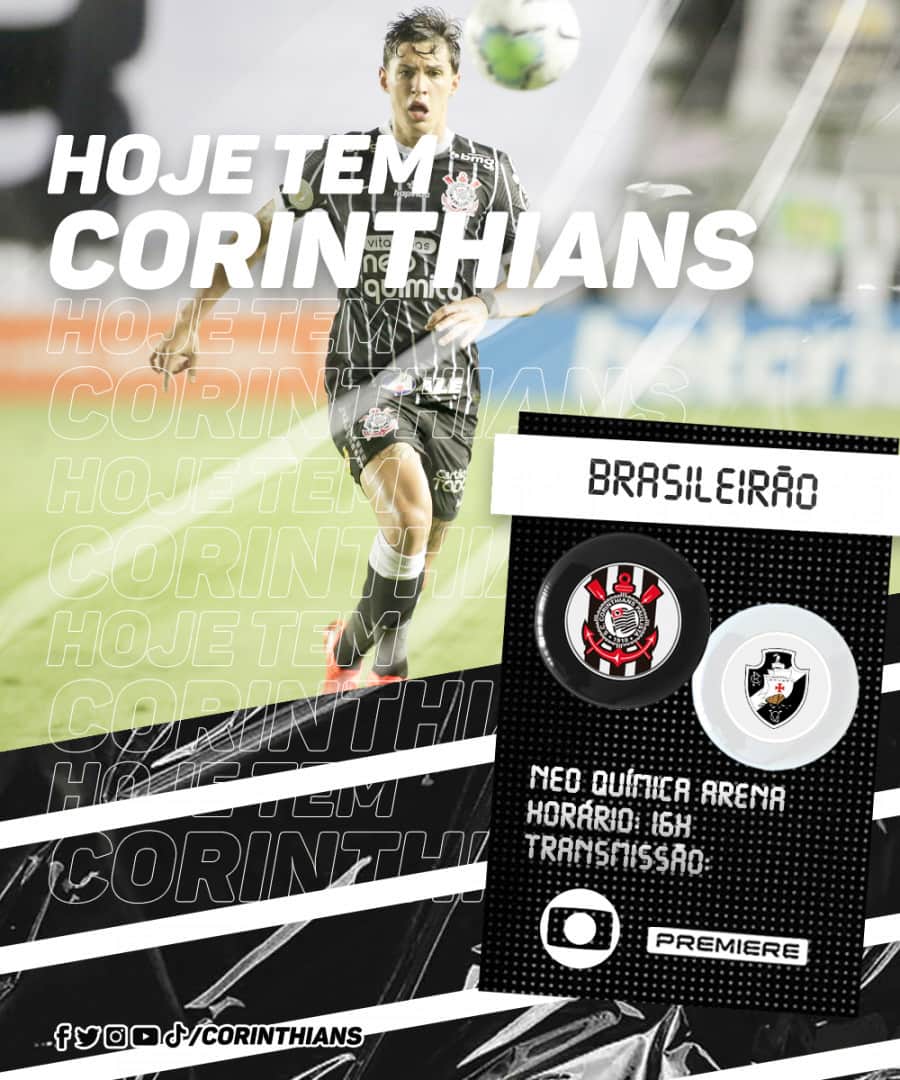 コリンチャンスさんのインスタグラム写真 - (コリンチャンスInstagram)「COMEÇA O EXPEDIENTE DO BANDO DE LOUCOS!!!⠀ ⠀ No Bando de Loucos, todos quase prontos, só peço três pontos pro meu Coringão!⠀ ⠀ ⚽ Corinthians x Vasco⠀ 🏆 @Brasileirao (37ª rodada)⠀⠀⠀ ⏰ 16h⠀⠀⠀ 🏟 @NeoQuimicaArena⠀ 📺 @RedeGlobo e @canalpremiere⠀ ⠀ #SCCPxVAS #VaiCorinthians #VitaminasNeoQuimica #Nike #Bmg #CorinthiansEPositivo #Matrix #Midea #Poty #Serasa #Orthopride #BrahmaNoBandoDeLoucos #CartãodeTodosCorinthians #AleCombustíveis #DoTerra #Hapvida #GaleraBET」2月21日 12時01分 - corinthians