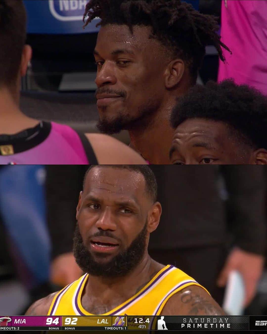 espnのインスタグラム：「The Heat take down the Lakers 🔥」
