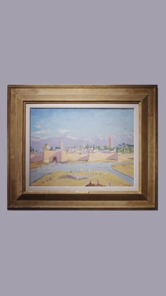 クリスティーズのインスタグラム：「🔉Join Nicholas Orchard, Modern British Art Specialist as he discusses the 'Tower of the Koutoubia Mosque' (1943) by Sir Winston Churchill to be offered in The Modern British Art Evening Sale on 1 March. . This work is commonly regarded as the most important painting by Sir Winston Churchill, with its story interwoven into the history of the twentieth century. Churchill gifted the work to President Roosevelt shortly after their visit to the Atlas Mountains. . 'Tower of the Koutoubia Mosque' captures one of his favourite views, a vista across the city of Marrakech as it rises towards the high peaks of the Atlas Mountains. . Churchill began travelling to Marrakech during the late 1930s, following a winter stay in 1935-36. Thereafter he wrote, 'Morocco was to me a revelation'. . Sir Winston Churchill, O.M., R.A. (1874-1965), 'Tower of the Koutoubia Mosque', 1943. Estimate: £1,500,000-2,500,000. . Modern British Art Evening Sale — 1 March, London. . #SirWinstonChurchill #Churchill #painting #landscape #landscapepainting #Marrakech #KoutoubiaMosque #ModernBritishArt #Roosevelt #FranklinDRoosevelt #FranklinRoosevelt」