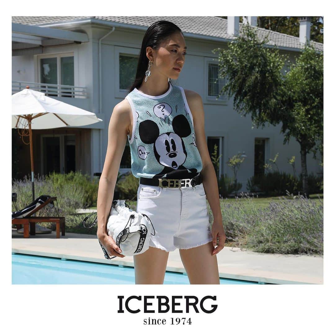 アイスバーグのインスタグラム：「Waiting for #Mickey Mouse and spring to blossom.  #Iceberg1974 #SS21 #sportswear @lu_tao_ @jameslonglondon @bakerstreetstudiomilano」