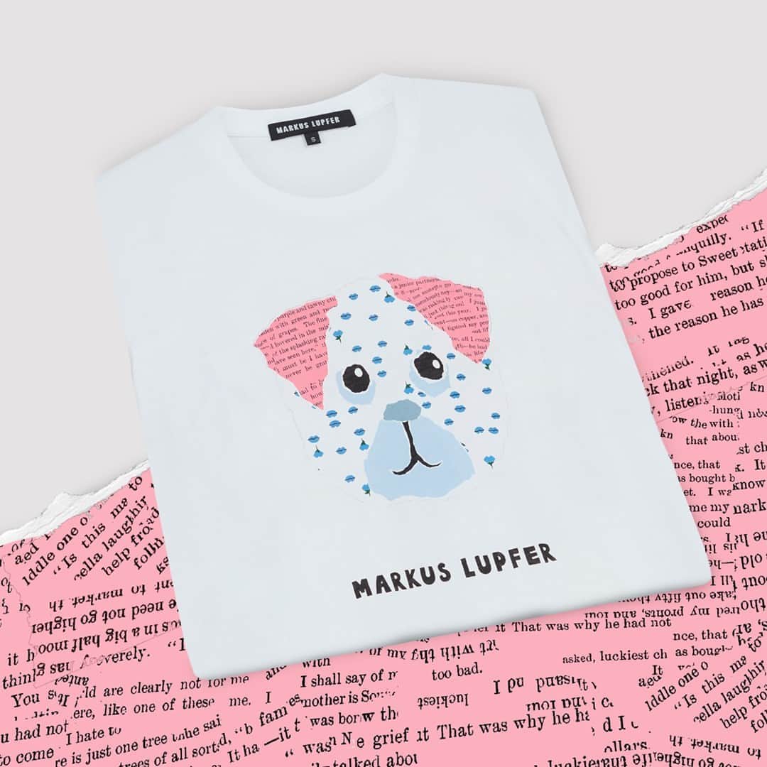 マーカスルプファーさんのインスタグラム写真 - (マーカスルプファーInstagram)「Pugs not hugs! Our hand-torn collage Pug motif sits perfectly on this organic cotton tee 🐶  #MarkusLupfer #MarkusLupferPS21 #Pug」2月22日 1時00分 - markuslupfer