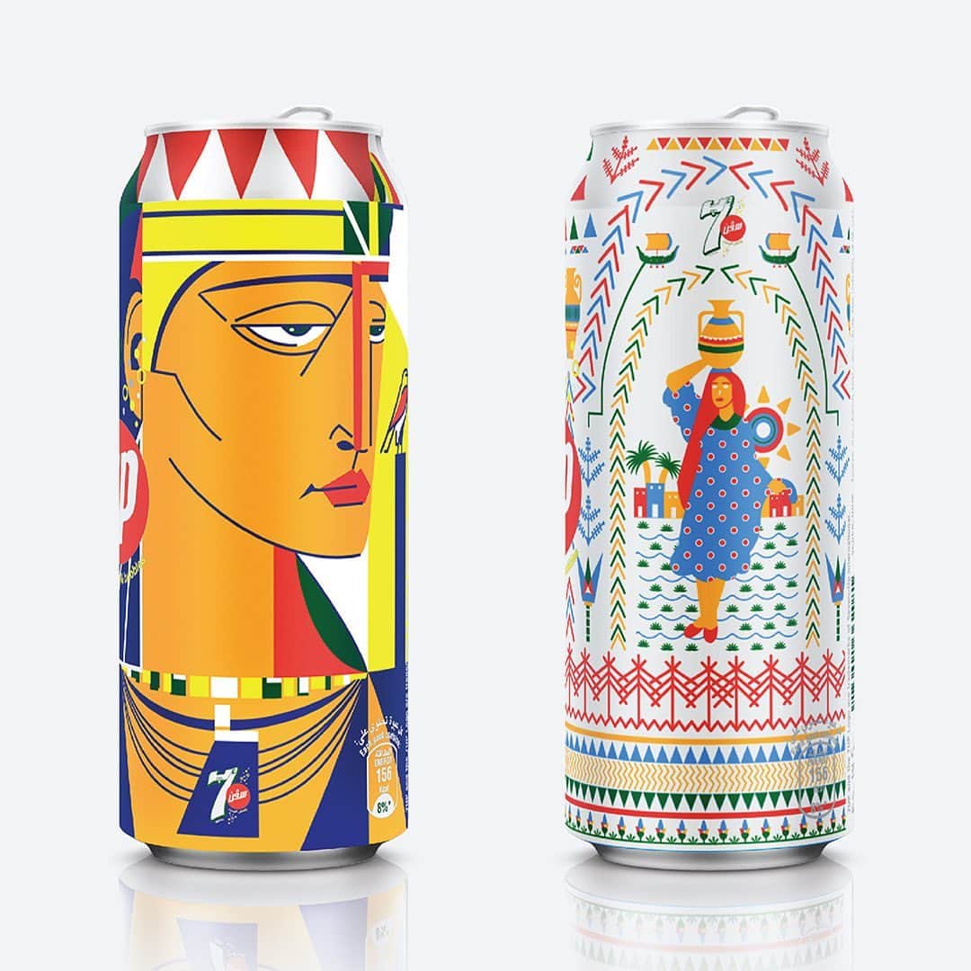TED Talksさんのインスタグラム写真 - (TED TalksInstagram)「Yes, these are soda cans — but they’re also history! Egyptian graphic designer Ghada Wali (@ghada_wali) updated the same-old soft drink cans in a way that honored her Egyptian heritage. These particular cans track the evolution of visual graphics in Egypt, showcasing 4 distinct eras. From left to right, the art styles of Ancient Egypt (3100 BCE), Rural Egypt (1880s), Modern Egypt (1940s) and Egypt today are represented. "Design plays a crucial role in highlighting the visual identity of any product," she wrote in a recent piece that appears exclusively on TEDinArabic. "And it has the power to unveil and re-introduce the culture and identity of any country." This project is just one of many created by Wali that aims to celebrate the Arabic language and preserve Arab identity. To see more of her delightful designs and learn about her mission to bring a "visual revolution" to Egypt and the Middle East, visit the link in our bio. ⁠⁠ ⁠⁠ Image: Ghada Wali」2月22日 1時03分 - ted