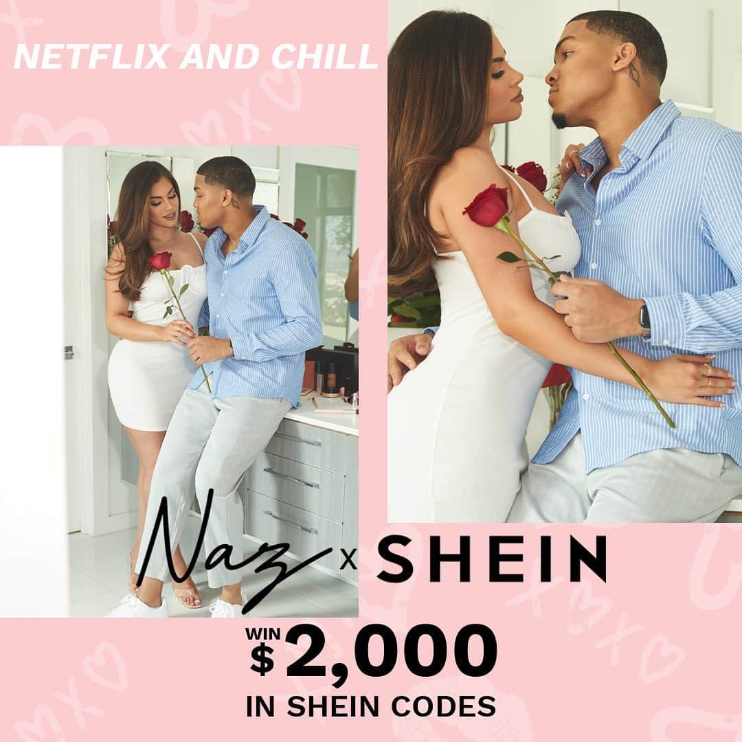 SHEINのインスタグラム：「Roses are red, violets are blue, 🌹 Nazanin's edit is finally here for YOU! @nazaninkavari   What mood were you in this Valentine's Day? Let us know & you might just win some major love from SHEIN! 🛍  How To Enter: 💓 Comment & let us know which mood are you? (i.e. Hopeless Romantic, Netflix & chill, etc) 💓 Follow @SHEINofficial & @Nazaninkavari 💓 Tag someone you love!  ✨ Bonus: For 2x extra entries, share this post to your stories with #NazXSHEIN & @SHEINofficial (so we can see it!)  💖 Prizes:⁠ 20 winners will be selected to win a $100 GIFT CODE! 🛍✨  Giveaway Ends 2/22/2021! Good luck babes!」