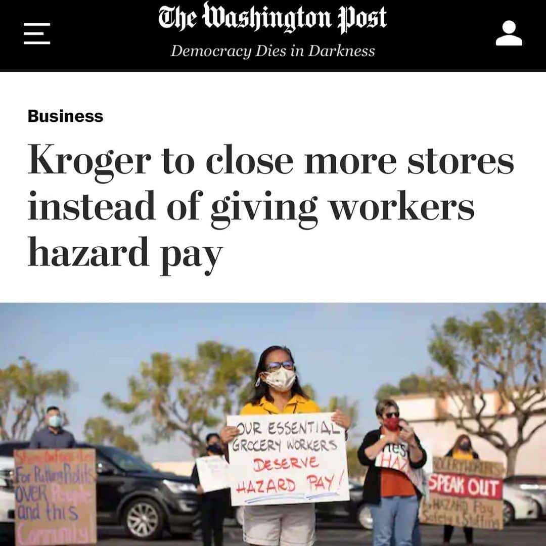 バーニー・サンダースさんのインスタグラム写真 - (バーニー・サンダースInstagram)「This is the height of corporate greed. The owners of Kroger choose to shut down stores instead of simply paying the workers risking their lives who make their corporate profits possible. Absolutely despicable.」2月22日 1時59分 - berniesanders