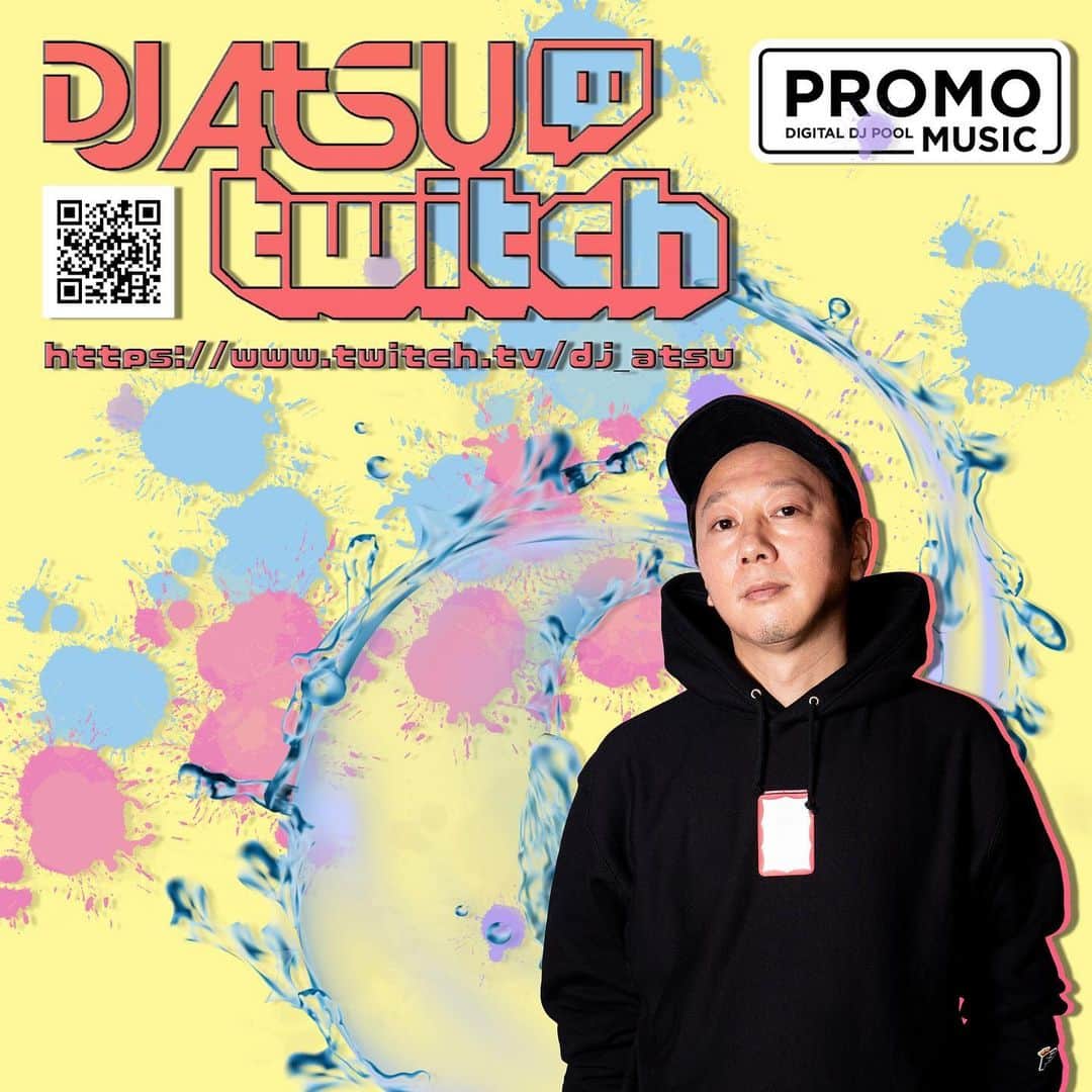 DJ ATSUのインスタグラム：「【Tonight】﻿ ﻿ #Twitch #TwitchJP﻿ 今夜も20:00-スタート‼︎﻿ ﻿ 検索は、 🔍 DJ_ATSU﻿ お時間あればゼヒお立ち寄り下さい☆﻿ ﻿ https://twitch.tv/dj_atsu」