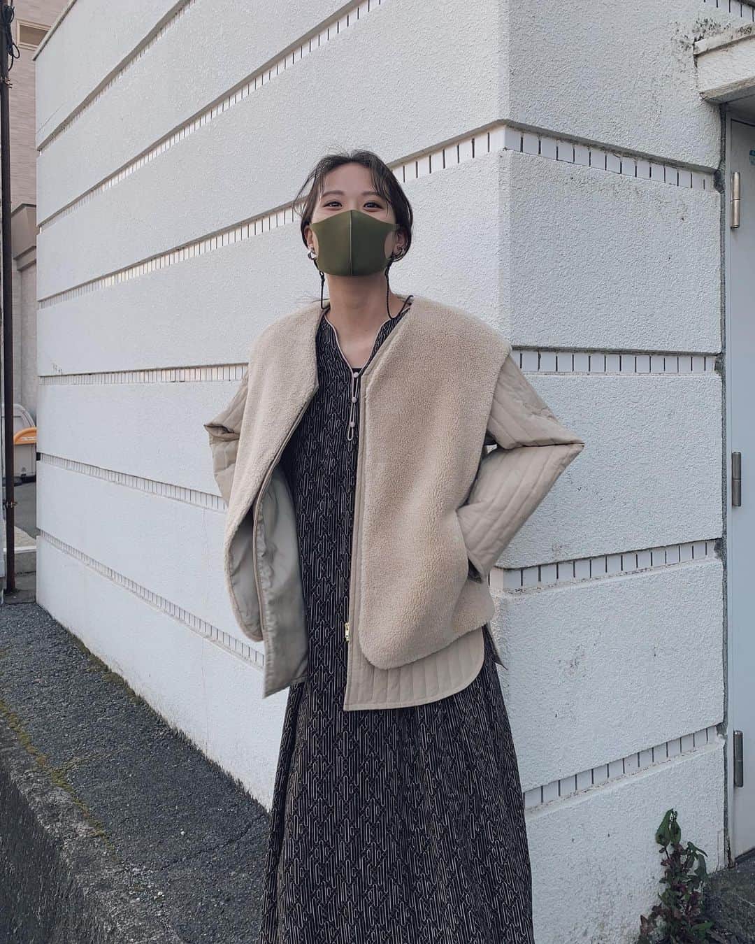 藤木祐凪さんのインスタグラム写真 - (藤木祐凪Instagram)「暖かかったから 今日は @miscela__official のワンピース🍃 近所での楽ちんコーデ🙈」2月21日 17時36分 - yunafujiki