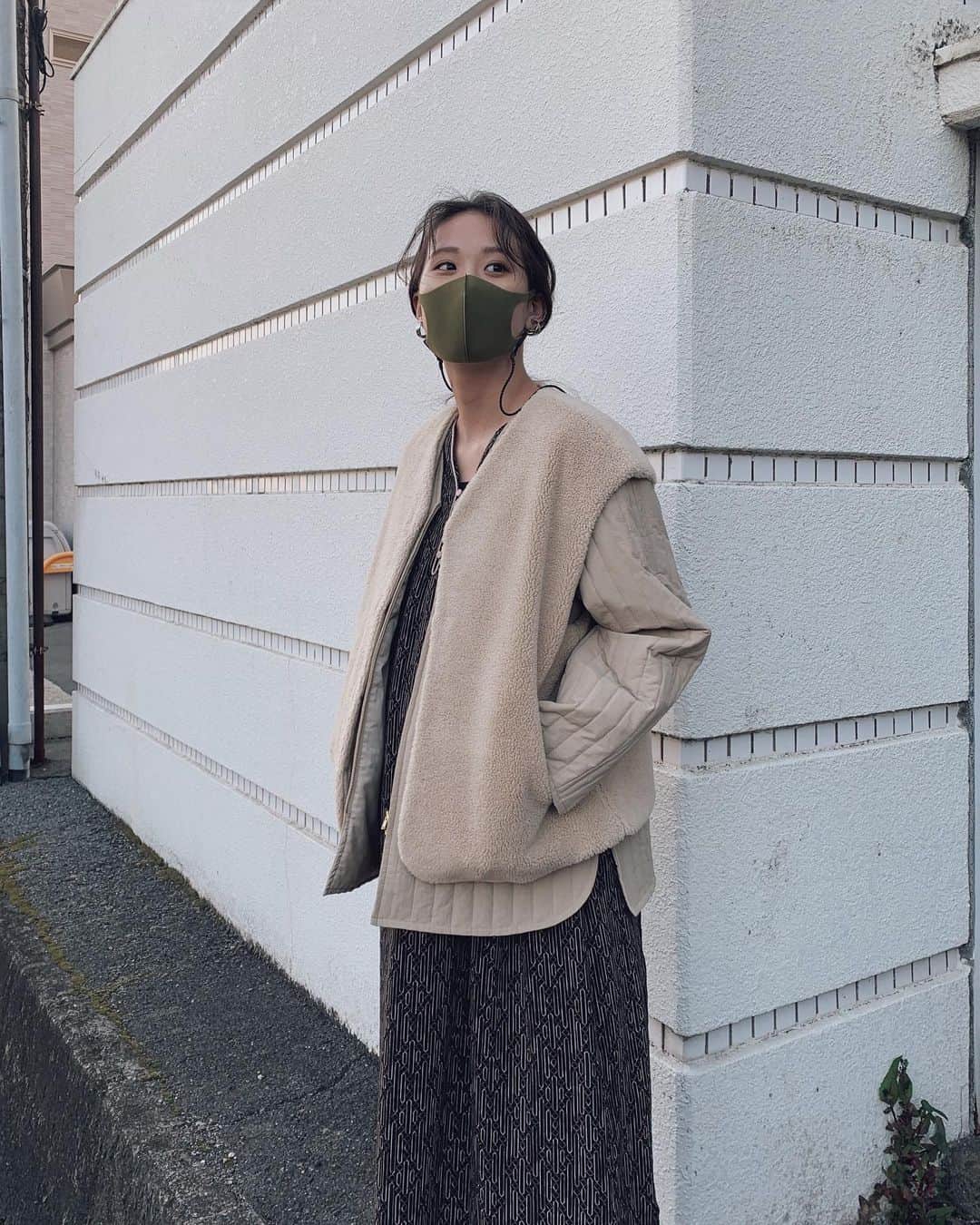 藤木祐凪さんのインスタグラム写真 - (藤木祐凪Instagram)「暖かかったから 今日は @miscela__official のワンピース🍃 近所での楽ちんコーデ🙈」2月21日 17時36分 - yunafujiki