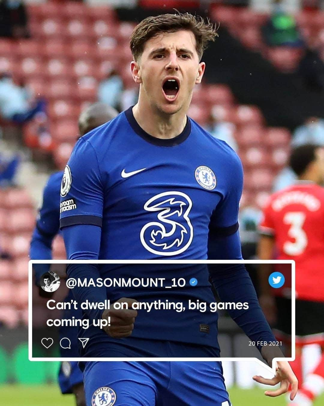 チェルシーFCさんのインスタグラム写真 - (チェルシーFCInstagram)「Targeting a big few weeks ahead, @masonmount10 👊 #CFC #Chelsea」2月21日 18時28分 - chelseafc