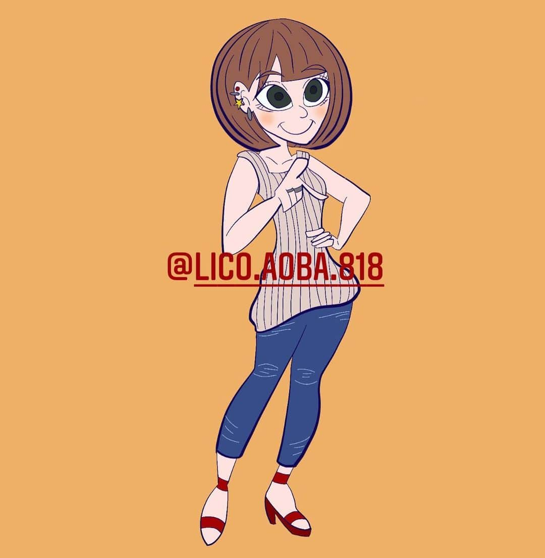 Licoのインスタグラム：「@taaaaaya.38 🌟 ご依頼ありがとう❤️ … 最近イラスト描いてて 500円店ワンコインで 描いてまーす👍✨ … 興味ある人は 是非ご連絡してくださーい！💕 #イラスト #似顔絵」