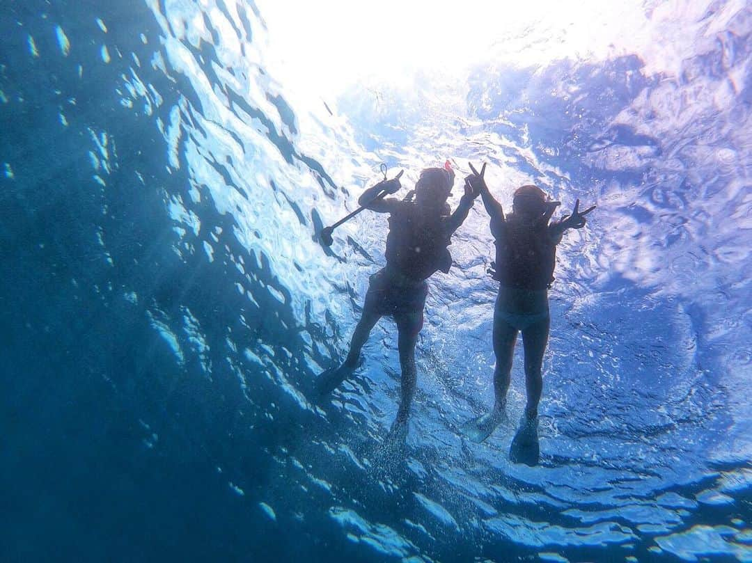 金泉紗恵子のインスタグラム：「.﻿ 【西表島　バラス島シュノーケリング】﻿ 4個前の投稿の続き🏖﻿ サンゴの欠片で出来たバラス島周辺でシュノーケリングもしました🐠﻿ @iriomotepipi のガイドのお兄さんが、ライフジャケットを着ながらも潜って撮影してくれたのが1枚目📷﻿ リゾバで西表島歴も短い方でしたが、ツアー参加者に楽しんで欲しい！という気持ちが伝わるガイドさんで、写真もたくさん撮ってくれました☺️﻿ ありがたい✨﻿ ﻿ この時は石垣島に8日間滞在したので、実はもっともっとすごい海の中も見たのですが、バラス島周辺もなかなか綺麗なサンゴが見れました😊﻿ ウミガメがいて、3枚目は綺麗に撮影した写真をいただきました✨﻿ シュノーケルの時間は短めなので、あまり得意でない方でも、少しだけ海の中を楽しめて良いと思います😇﻿ ﻿ 私たちは午後は海に入らないツアーだったので、 @iriomotepipi の事務所にあるシャワーを浴びて着替えました🚿﻿ 簡易的なシャワーブースなので、嫌がって入ってない方もいましたが…💦﻿ 海外と比べたら水圧もしっかり、温かいシャワーを浴びられるなんてありがたすぎて🥺﻿ 日本ってほんと充実してます😆﻿ ﻿ ﻿ もう2ヶ月もすれば、八重山諸島の海も温かいのかな⛱﻿ 今年の夏は少しでも感染が落ち着いて、国内旅行は対策しつつ、去年より気軽に楽しめたら良いですね🙌﻿ .﻿ ﻿#iriomoteisland #iriomote #ishigakiisland #ishigaki #adventurepipi #followme #seaturtle #snorkel #snorkeling #西表島 #西表島旅行 #石垣島 #石垣島旅行 #八重山諸島 #八重山 #シュノーケル #バラス島 #ウミガメ #沖縄旅行 #シュノーケルツアー #旅行好きな人と繋がりたい #旅行」