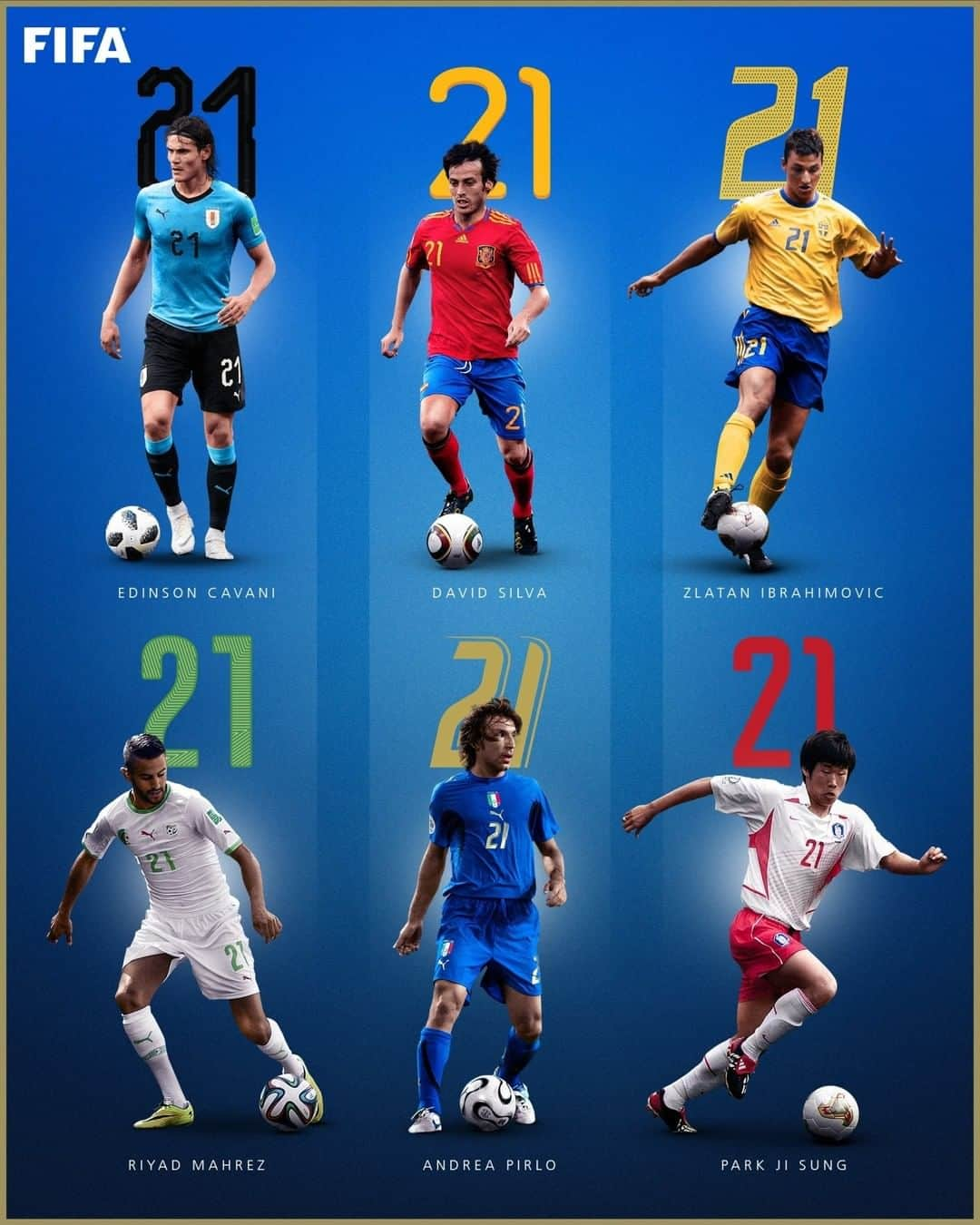 FIFAワールドカップさんのインスタグラム写真 - (FIFAワールドカップInstagram)「It's 21/02/21! Who's the best player to wear No21 in the 21st century?  #WorldCup」2月21日 20時15分 - fifaworldcup