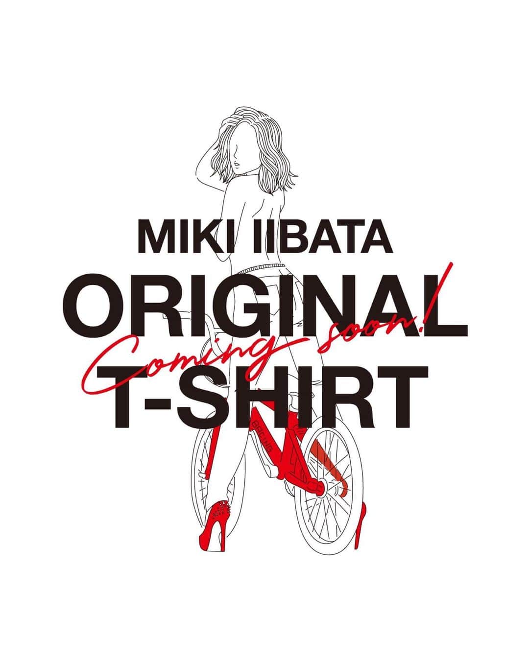飯端美樹のインスタグラム：「明日２月２２日(mon) １９：００〜 予約受付スタートです👠 予約開始時間になりましたら、プロフィールのリンクから購入画面へアクセスしてください🎈 ※数量限定のため、なくなり次第終了致します。 ※ご希望サイズでの受注生産になりますので、ご注文からお届けまで約１ヶ月程お時間いただきます。  price:¥3,500(税込) color:White size:S/M/L/XL  S : 身丈66、身幅49、肩幅44、袖丈19 M : 身丈70、身幅52、肩幅47、袖丈20 L : 身丈74、身幅55、肩幅50、袖丈22 XL : 身丈78、身幅58、肩幅53、袖丈24」