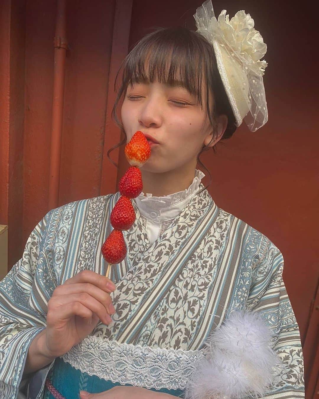 後藤萌咲のインスタグラム：「‪𓂃 𓈒𓏸 先日、浅草愛和服さんで、 撮影をさせて頂きました✨ . 素敵な着物ばかりだったなぁ。 . #浅草愛和服 #イメージモデル #花粉症やばい」