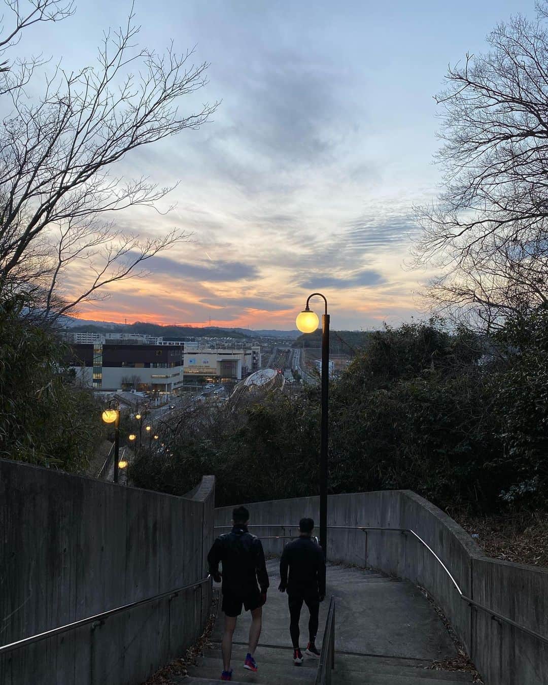 丸山城志郎さんのインスタグラム写真 - (丸山城志郎Instagram)「綺麗な夕焼けの中でダッシュ！  #階段ダッシュ#トレーニング#training#trainhard」2月21日 20時49分 - joshiromaruyama