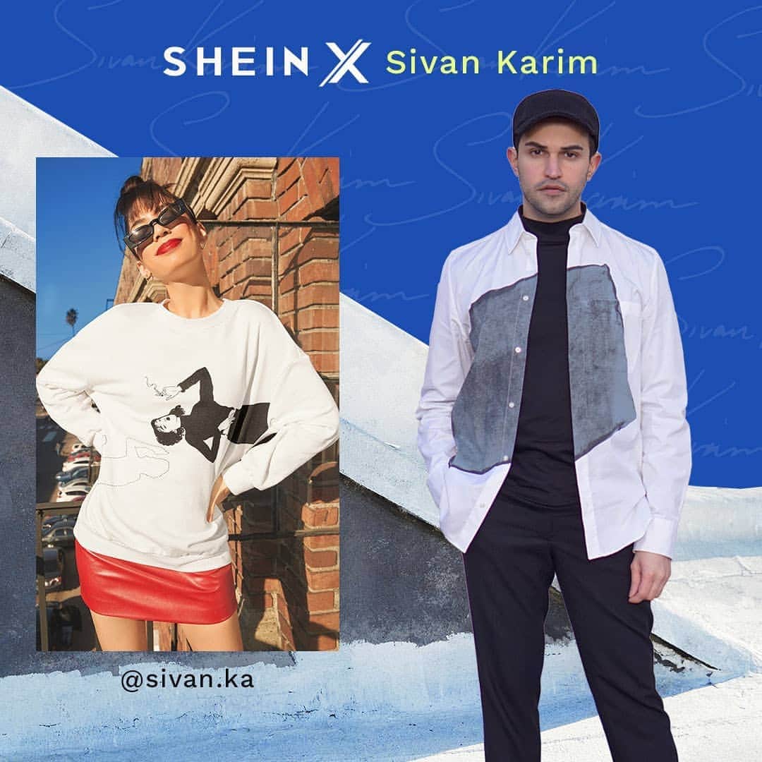 SHEINのインスタグラム：「Runnin' on a dream with @sivan.ka! Recently commissioned by SHEIN Germany for two of his designs, Berlin-based artist Sivan Karim is known for his high-contrast ink drawings that are found all over the internet. Fall in love with the dreamlike fantasy quality of his pieces 🖋   🌟 Shop his #SHEINX collection, out now! 🔗 http://shein.top/y6d5e1s」