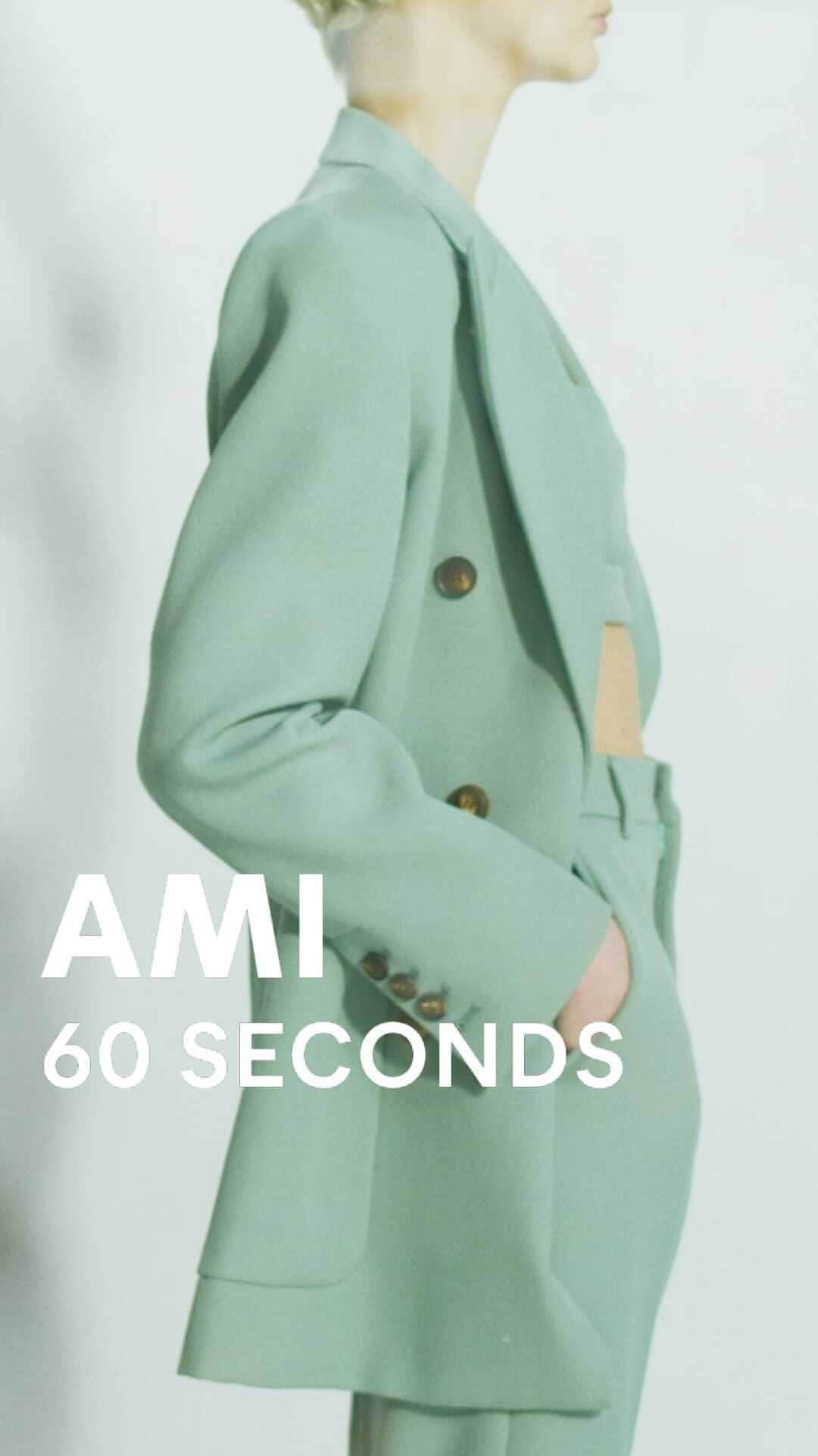 のインスタグラム：「Discover the tailoring of our Spring Summer 21 collection attire❣  Watch the video and dive into the process of creation.   #AmiParis #AmiSS21」