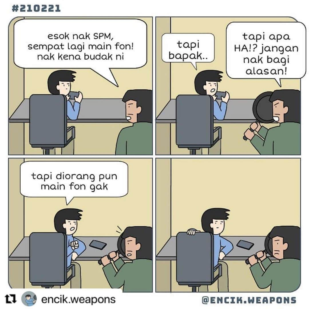 Koleksi Komik Malaysiaさんのインスタグラム写真 - (Koleksi Komik MalaysiaInstagram)「#Repost @encik.weapons with @make_repost ・・・ Komik ini ditujukan kepada calon2 SPM yg hensem dan cantik2 sekalian☺️ Gudluck korang, jangan lupa minum Milo, tiber . . #komikhambar #komiklawak #komikencikweapons」2月21日 21時51分 - tokkmungg_exclusive