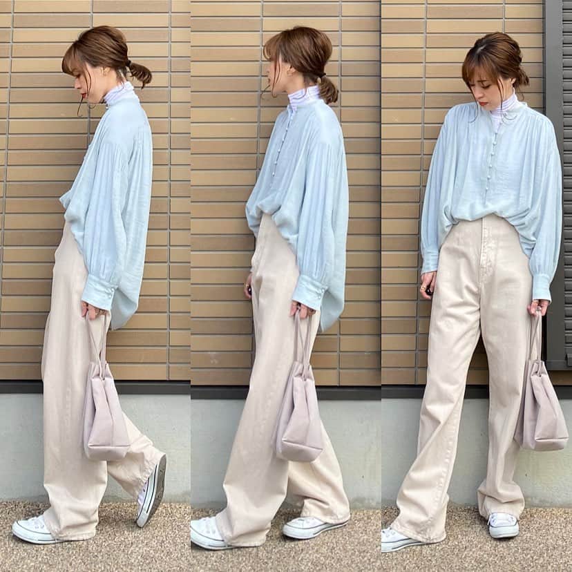 miho.a.nicoさんのインスタグラム写真 - (miho.a.nicoInstagram)「コーデの記録😊 ・ @_kivi.official #バンドカラークレープブラウス サラッとした生地でINしても可愛い💕 春らしいライトグリーン💚 @zozotown でタイムセール中です✨ ・ ・　 tops#kivi#キヴィ @_kivi.official  ・ ・#fashion#ootd#outfit#code#coordinate#style#stylepoint#instafashion#instagood#instalike#ファッション#コーディネート#コーデ#プチプラコーデ#今日の服#ママコーデ#プチプラ#春コーデ#大人コーデ#今日のコーデ#きょこ#ブラウス#シースルー#バンドカラー#パステルカラー#パステル」2月21日 21時58分 - miho.a.nico