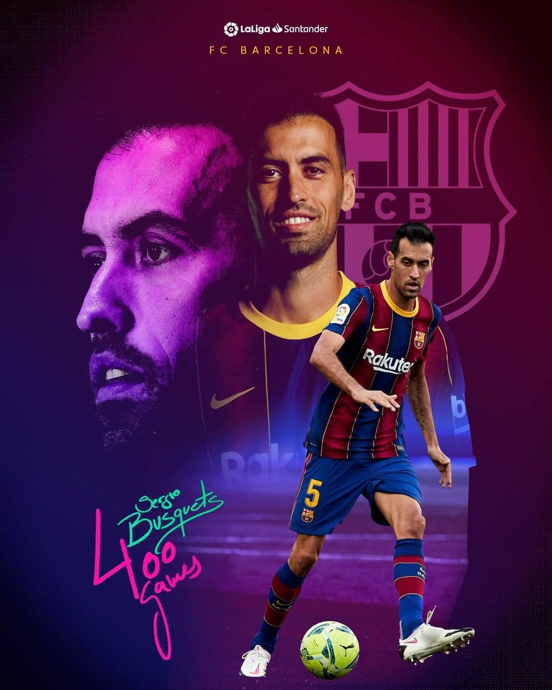 LFPさんのインスタグラム写真 - (LFPInstagram)「🌟 𝐋𝐄𝐆𝐄𝐍𝐃 🌟  @5sergiob reaches 4⃣0⃣0⃣ games for @fcbarcelona in #LaLigaSantander!   CONGRATULATIONS! 👏  🌟 𝐋𝐄𝐘𝐄𝐍𝐃𝐀 🌟  ¡Busquets alcanza los 4⃣0⃣0⃣ partidos con el FC Barcelona en LaLiga Santander!   👏 ¡ENHORABUENA! 👏  #Busquets #Barça #BarçaCádiz #LaLiga #LaLigaHistory」2月21日 22時07分 - laliga