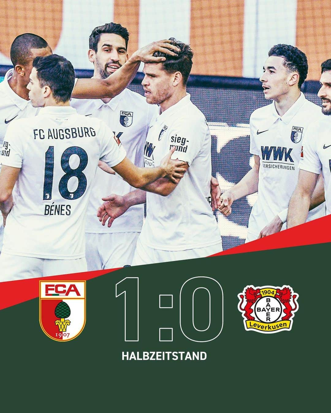 FCアウクスブルクさんのインスタグラム写真 - (FCアウクスブルクInstagram)「45‘ Der #FCA macht ein gutes Spiel und führt zur Pause! 💪 Weiter so! ✊  #FCAB04 #FCA #FCA1907 #fcaugsburg #Halbzeit」2月21日 22時19分 - fcaugsburg1907