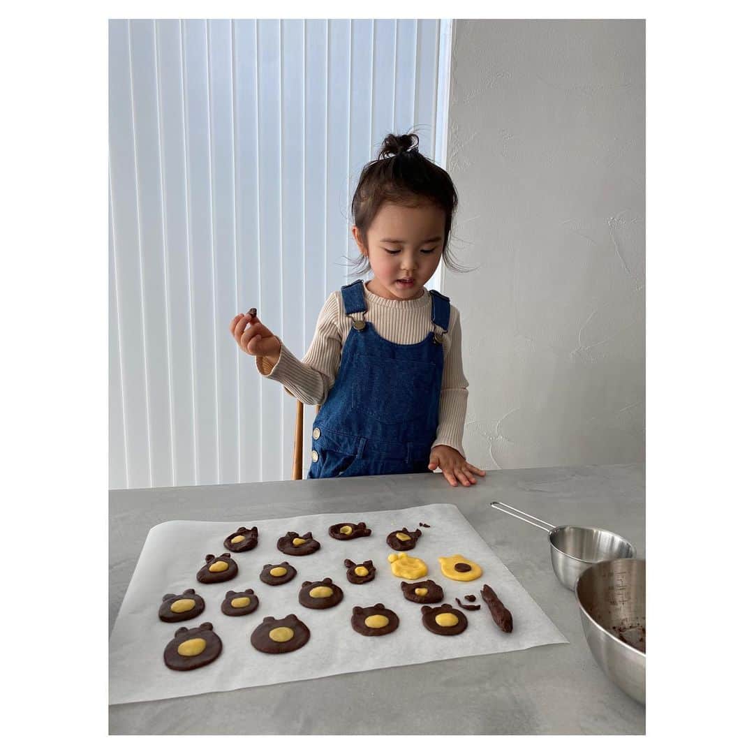 k.eee.iさんのインスタグラム写真 - (k.eee.iInstagram)「2021.2.14 🍫♡  🧒🏻🥣🥚🍪🐻  来年は👶🏻も参加かな🥣 めちゃくちゃやろ-けど楽しみ♥️」2月21日 22時47分 - k.eee.i