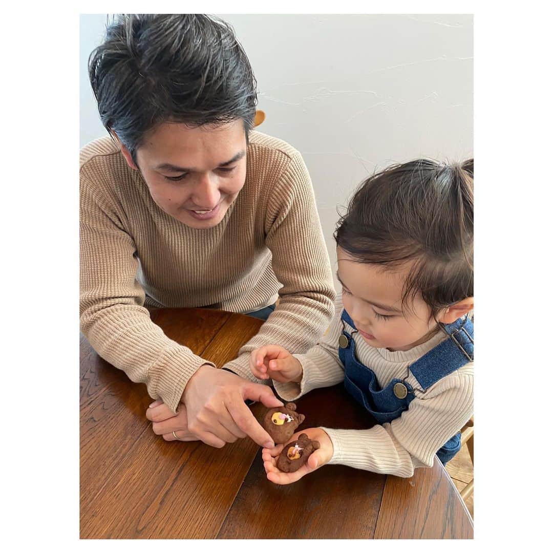 k.eee.iさんのインスタグラム写真 - (k.eee.iInstagram)「2021.2.14 🍫♡  🧒🏻🥣🥚🍪🐻  来年は👶🏻も参加かな🥣 めちゃくちゃやろ-けど楽しみ♥️」2月21日 22時47分 - k.eee.i