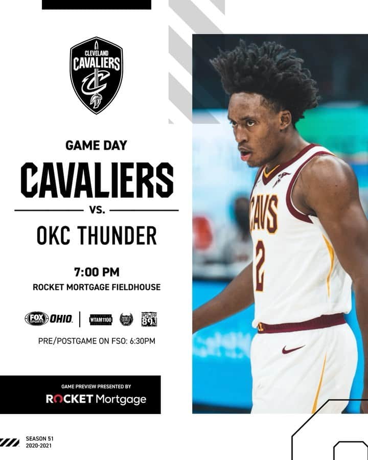 キャブスのインスタグラム：「Sunday night hoops in The Land! #BeTheFight」