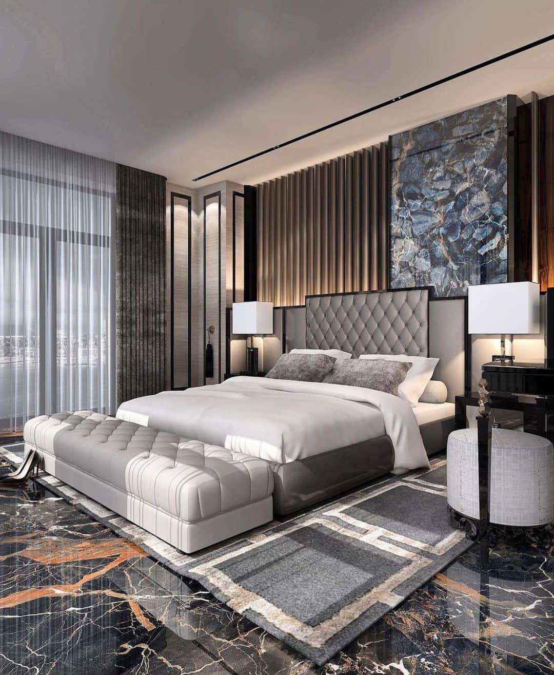 The Luxury Lifestyle Magazineさんのインスタグラム写真 - (The Luxury Lifestyle MagazineInstagram)「Modern bedroom design in New York City.  What are your thoughts?   By: @constantinfrolov.design, @luxurylifestyleresidence」2月21日 23時33分 - luxurylifestylemagazine