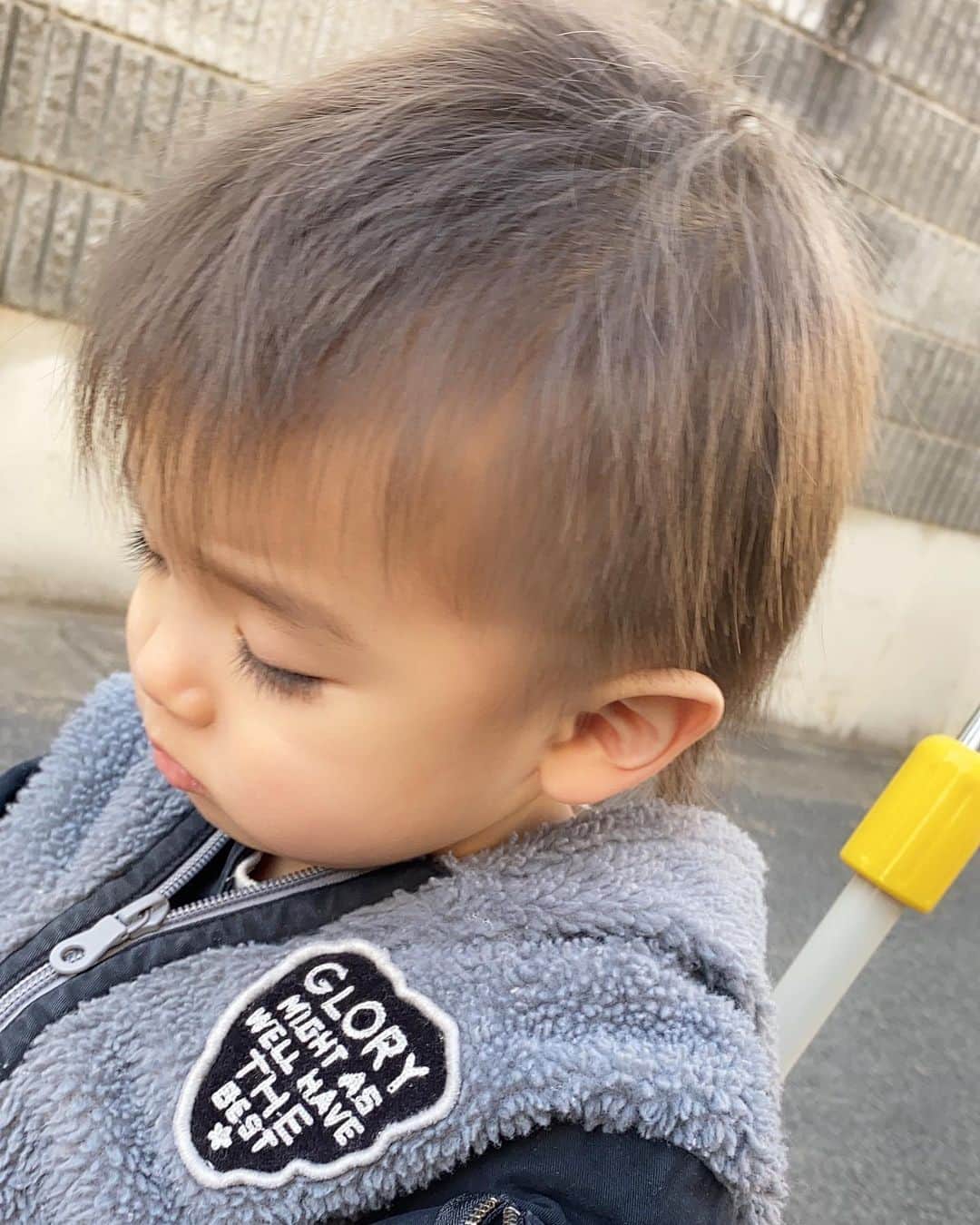Momoeのインスタグラム：「三輪車乗りながら寝ちゃった🥺💖  . .  #happy #家事 #育児 #family #家族 #boy #smile #男の子 #息子 #code #love #lucky #kids #子供 #thankyou #宝物 #ベビー #fashion #follow #パパ #ママ #家族写真 #男の子ママ #1歳 #うさぎ #ネザーランドドワーフ」