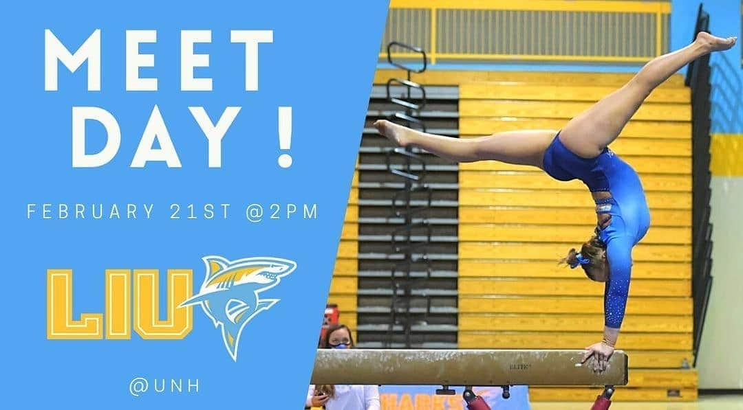 Inside Gymnasticsさんのインスタグラム写真 - (Inside GymnasticsInstagram)「Today!!! Reposted from @liugymnastics It’s MEET DAY!!! Today we will be completing against the University of New Hampshire at 2pm EST.   To watch the livestream click the link in our bio! #GoSharks💙💛 #FinsUp🦈」2月22日 0時20分 - insidegym