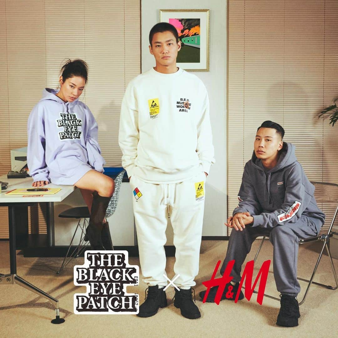 WILYWNKAのインスタグラム：「@blackeyepatch × @hm  w/@qs86_shuhei @awich098 &ME!!!」